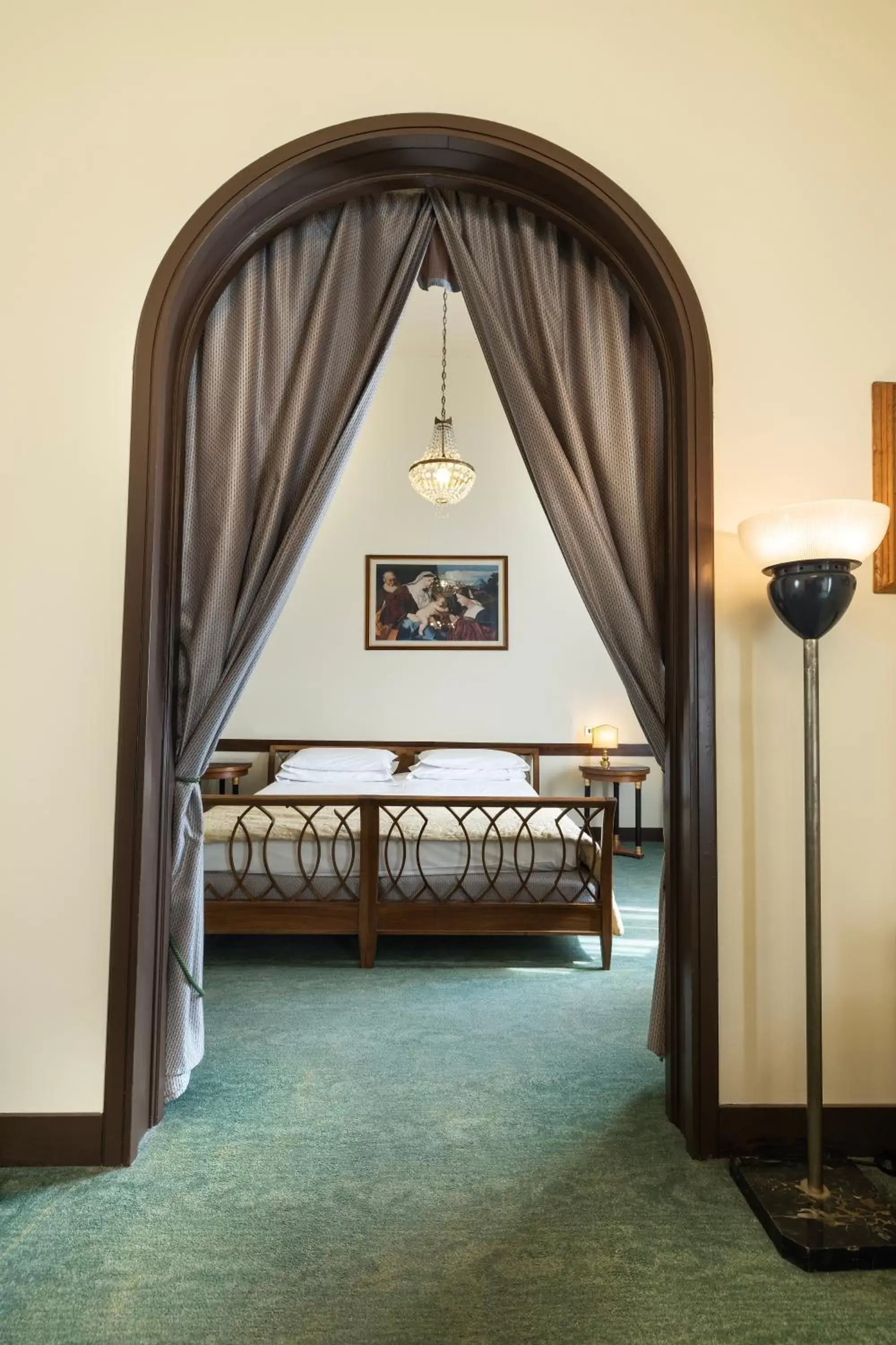 Bed, Seating Area in Hotel Palace Bologna Centro