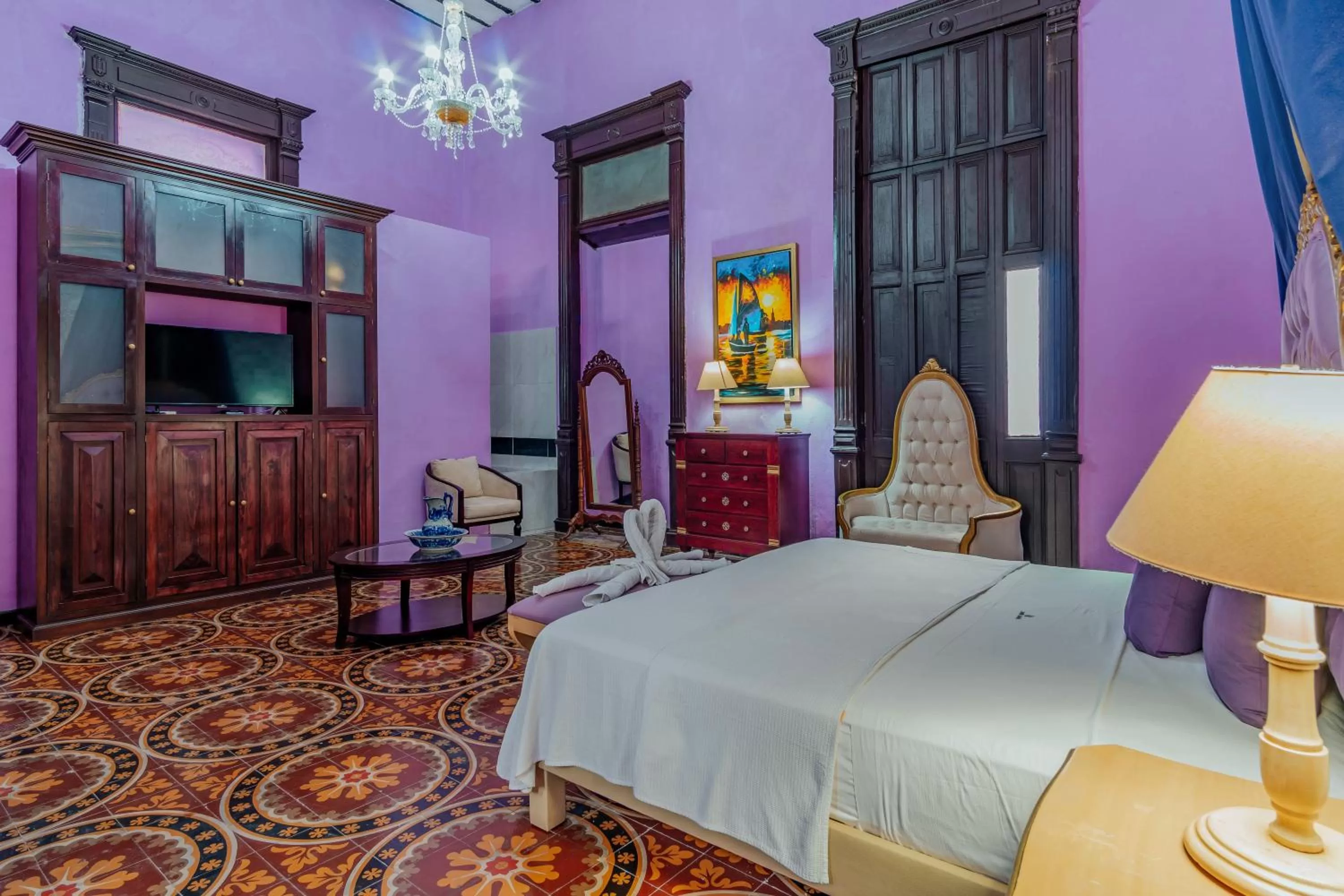 Bed in Hotel Lavanda CAS Merida