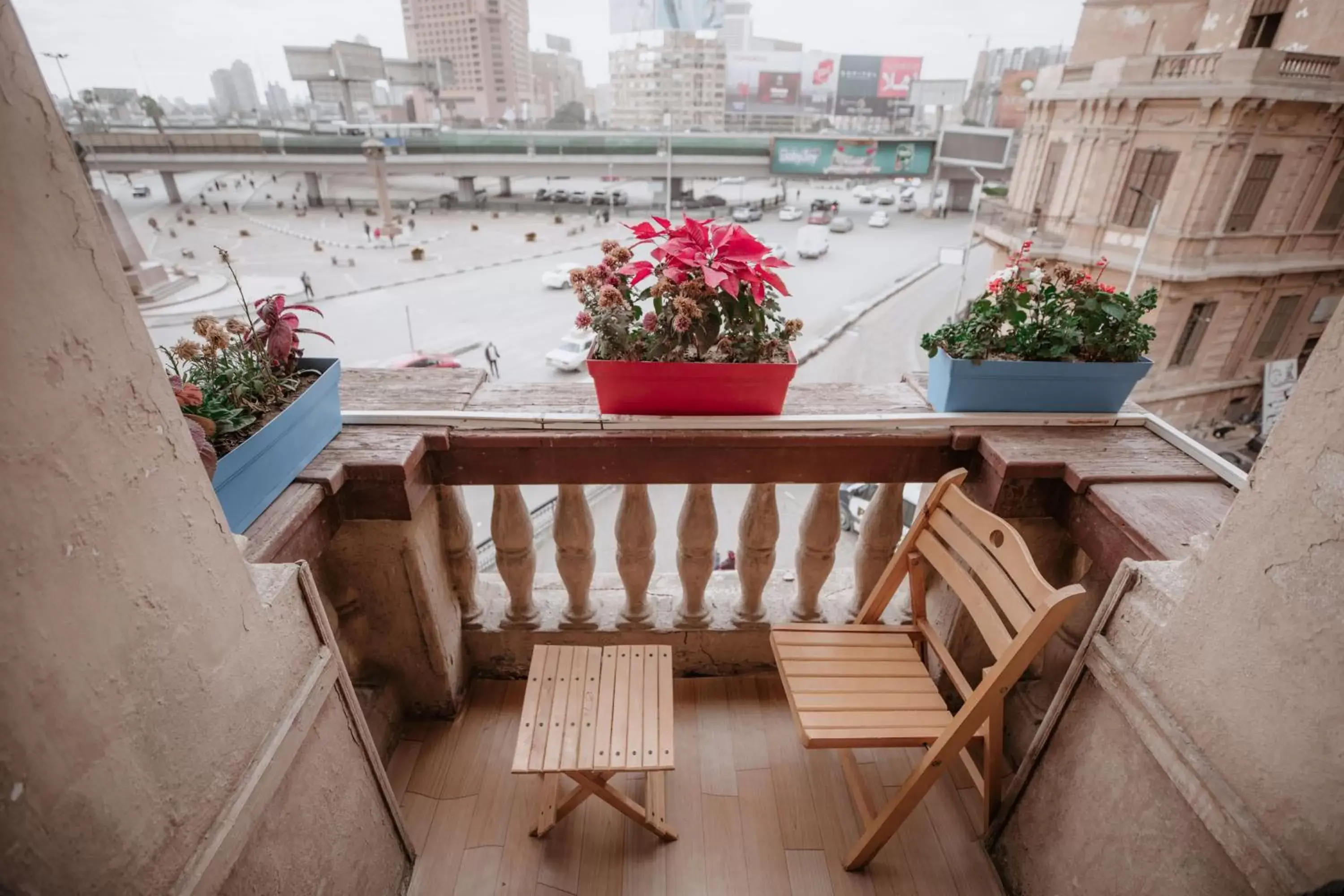 Balcony/Terrace in Tahrir Plaza Suites - Museum View