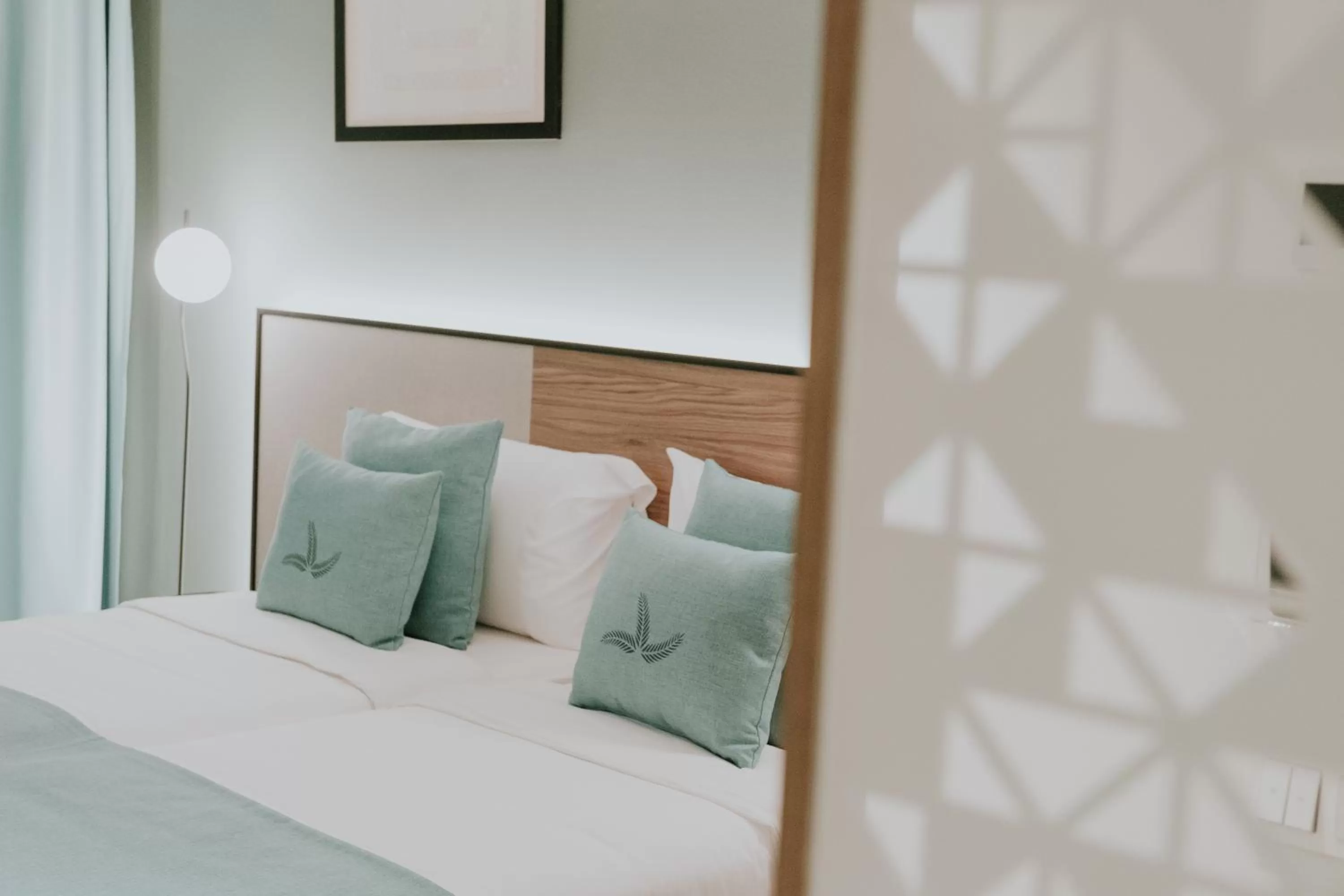 Bed in Catalina Plaza Hotel Sostenible