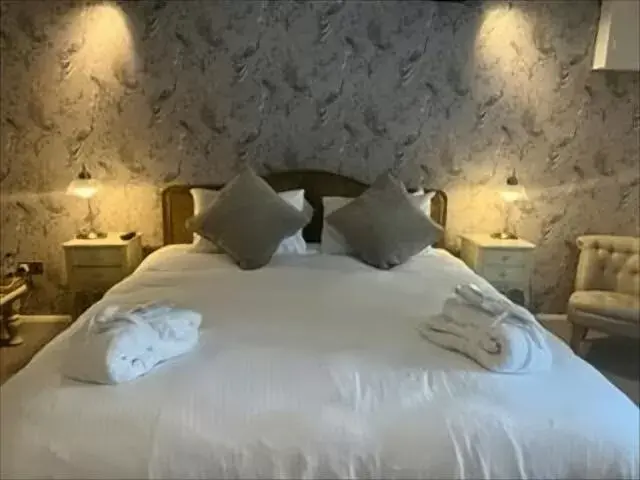 Bed in Bert's Rooms at The Black Horse Inn
