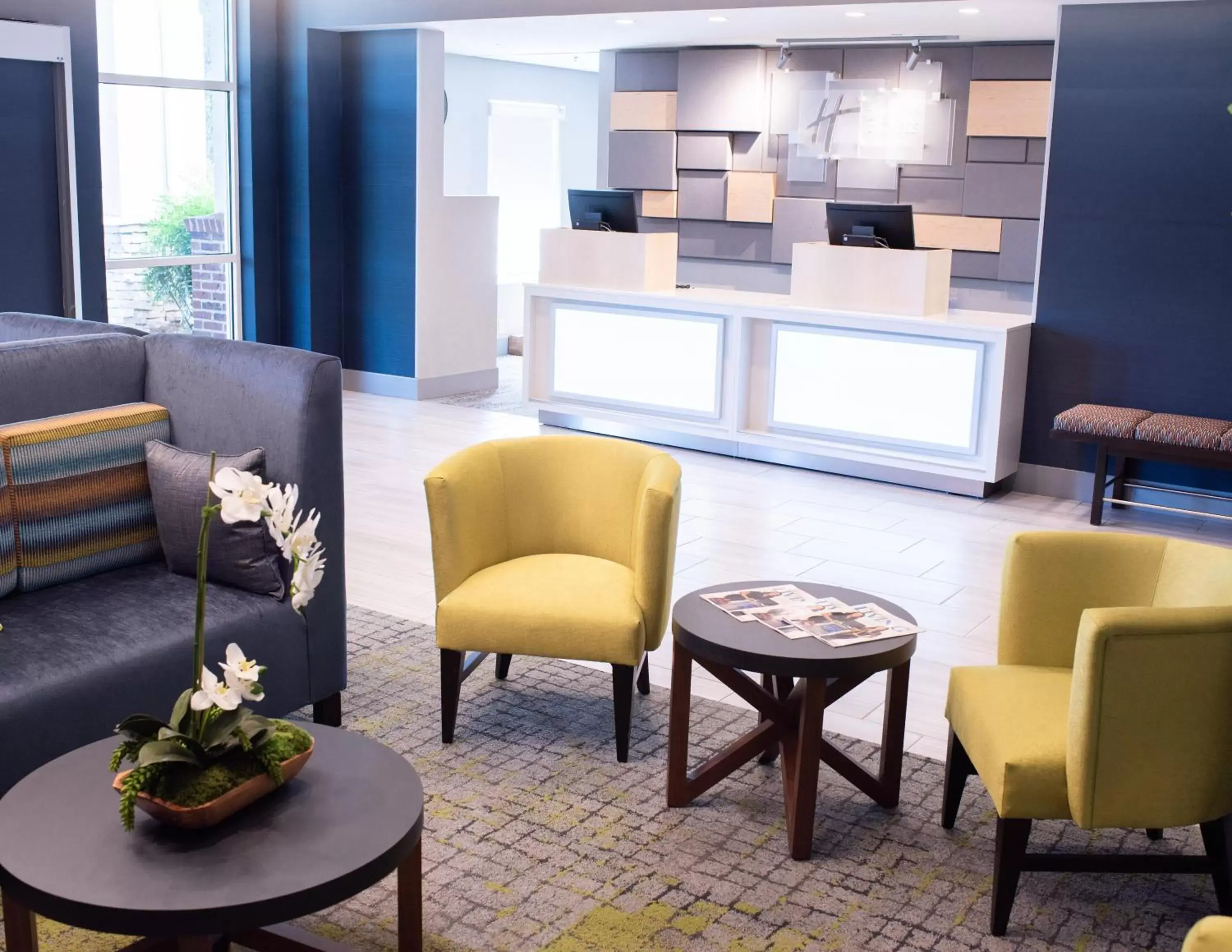 Property building, Seating Area in Holiday Inn Express Hotel & Suites Conover - Hickory Area, an IHG Hotel