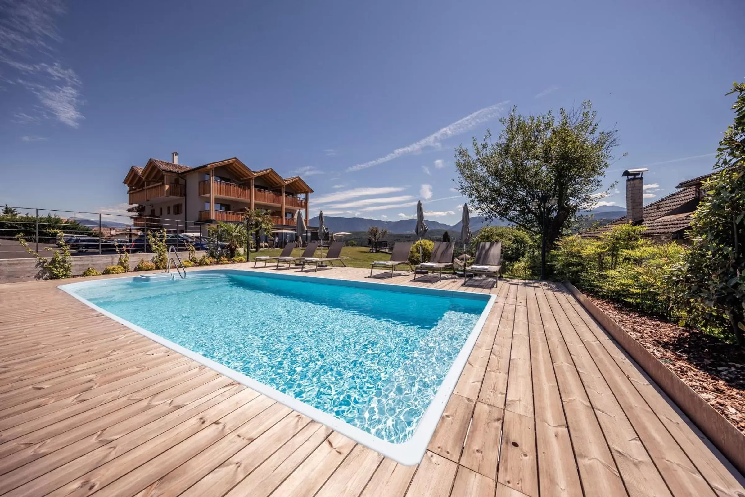 Property building, Swimming Pool in Hotel Torgglhof