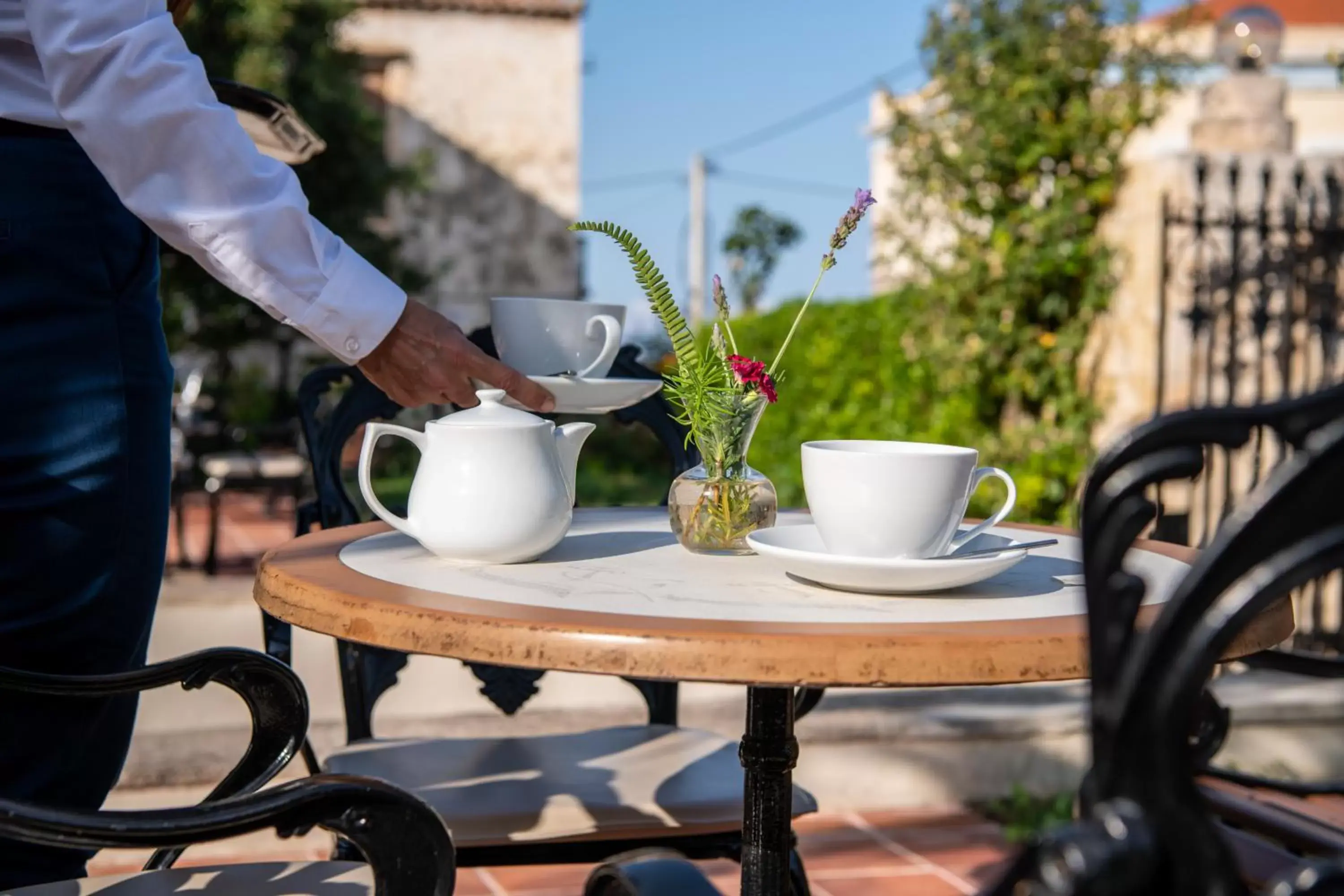 Patio in Halepa Hotel