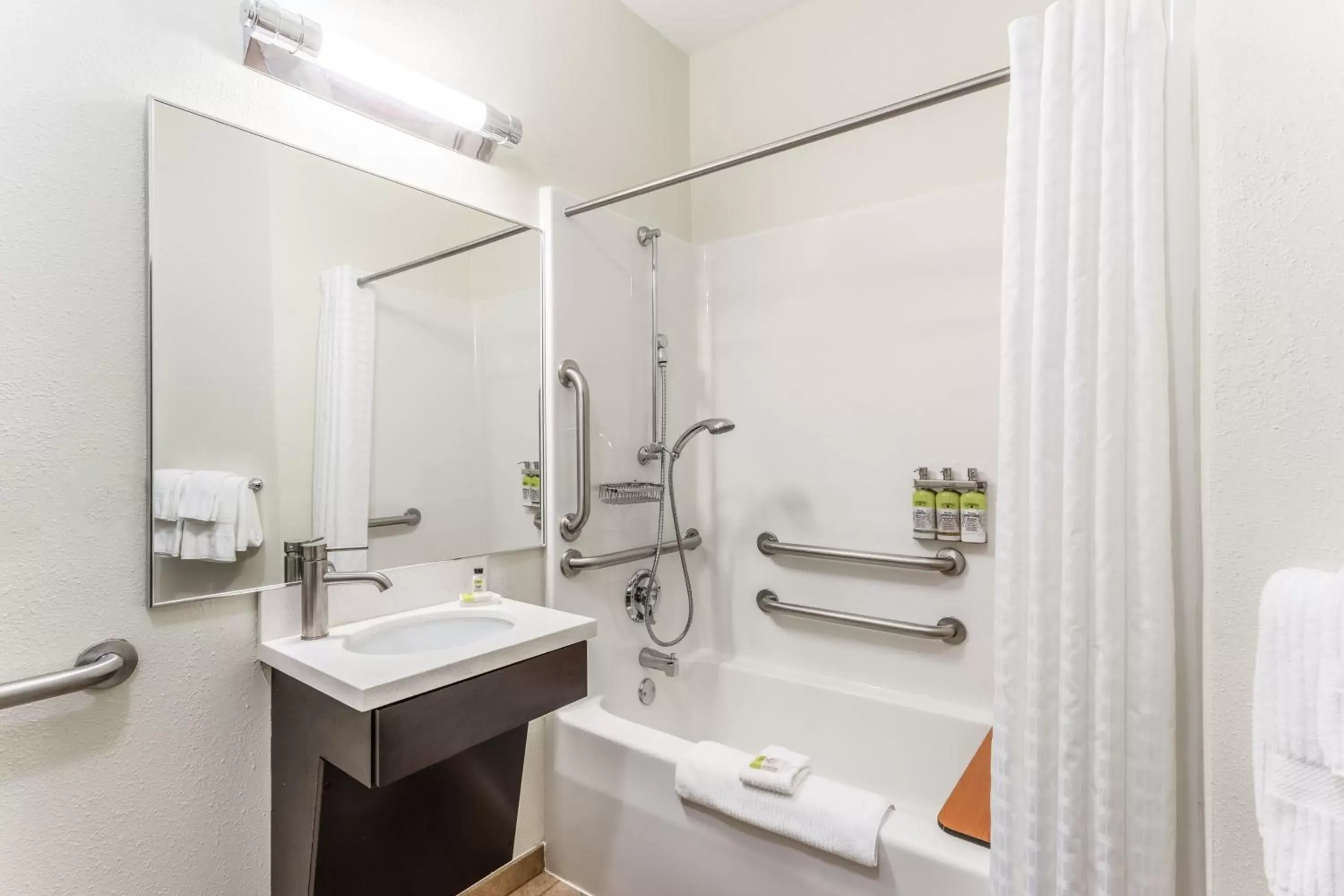 Bathroom in Candlewood Suites Aurora-Naperville, an IHG Hotel