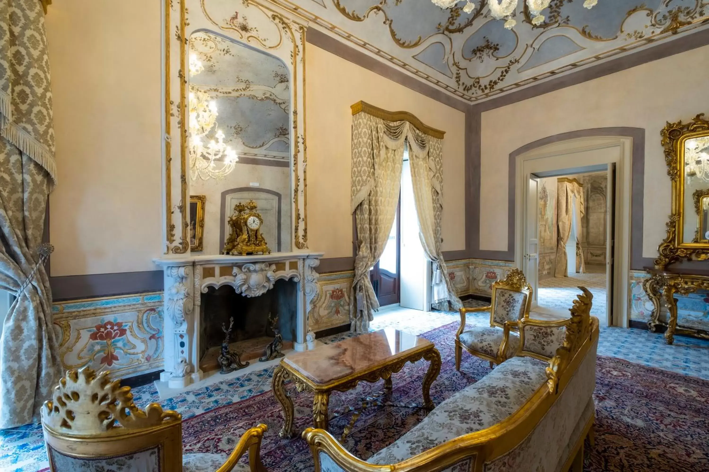 Decorative detail, Seating Area in Villa del Gattopardo