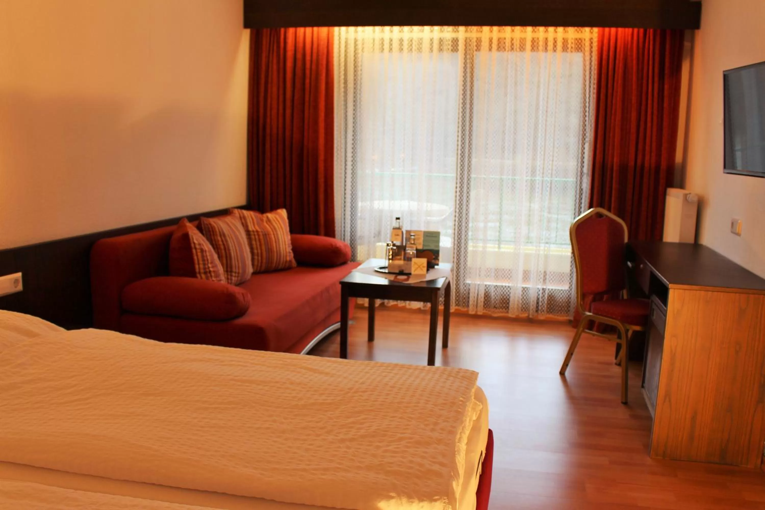 Photo of the whole room, Bed in Hotel Rheinlust