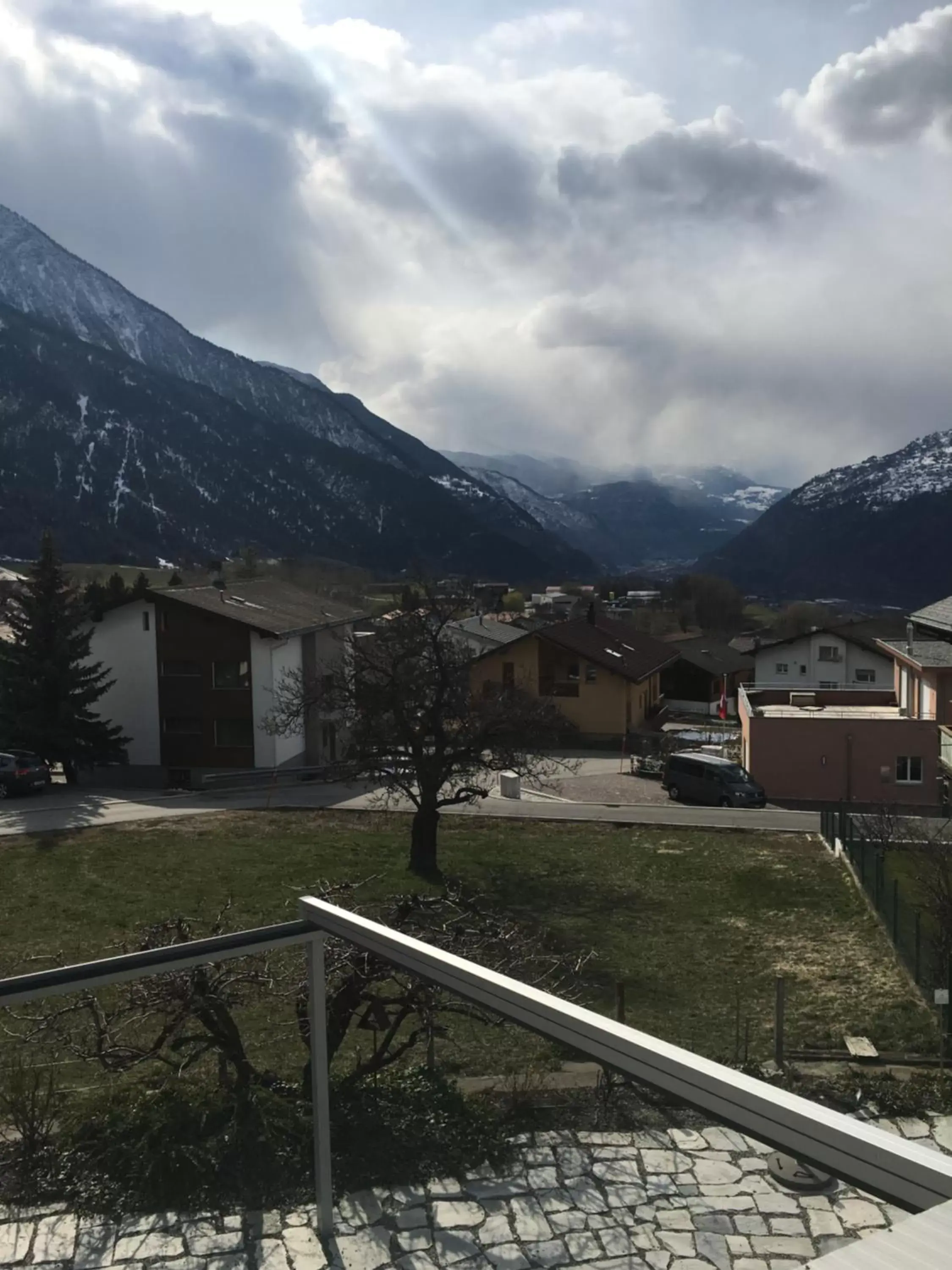 View (from property/room), Mountain View in Gasthaus - Restaurant Simplon va hie