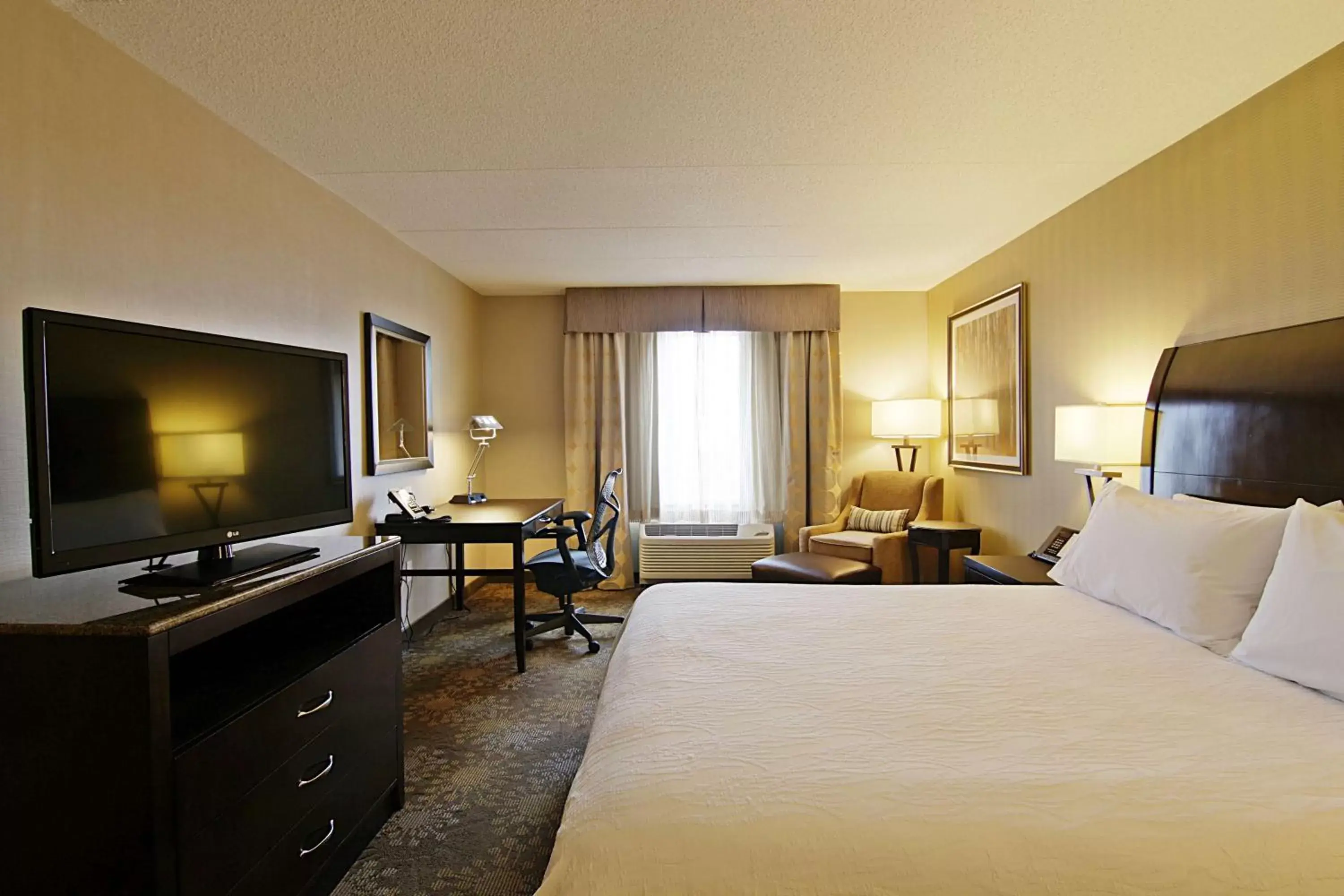 Bedroom, TV/Entertainment Center in Hilton Garden Inn Toronto/Brampton