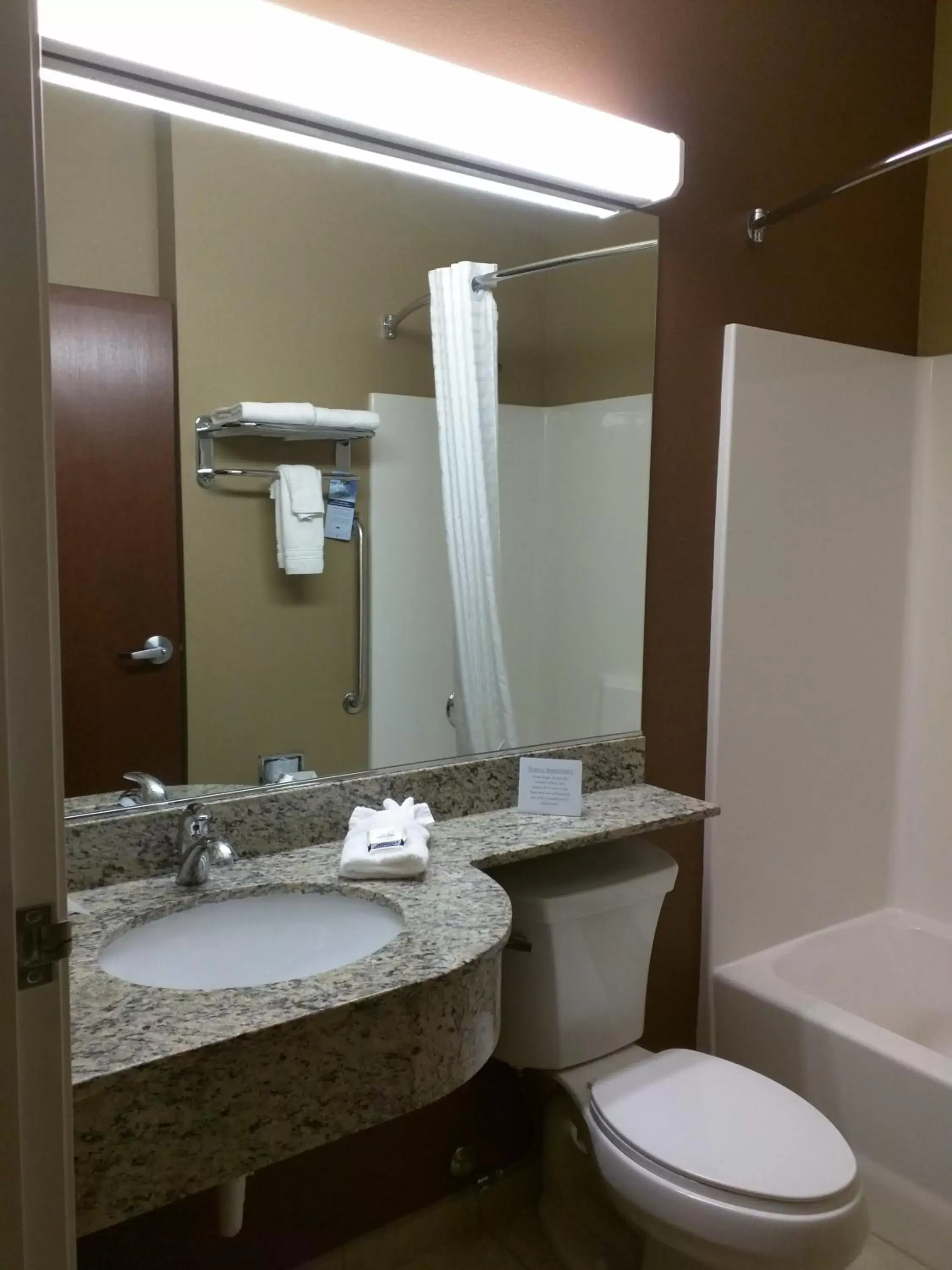 Bathroom in Microtel Inn & Suites by Wyndham Minot