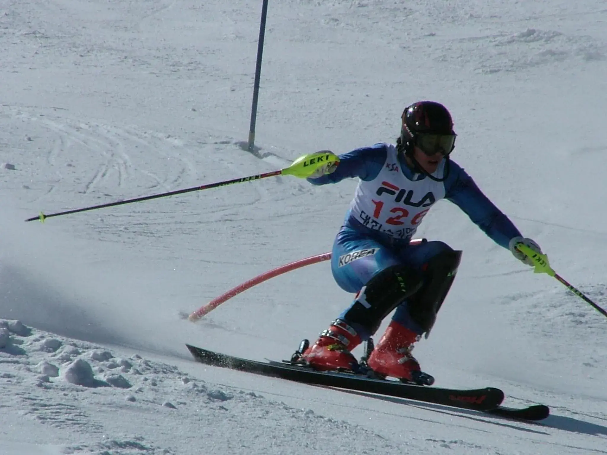 Skiing in White Cabin