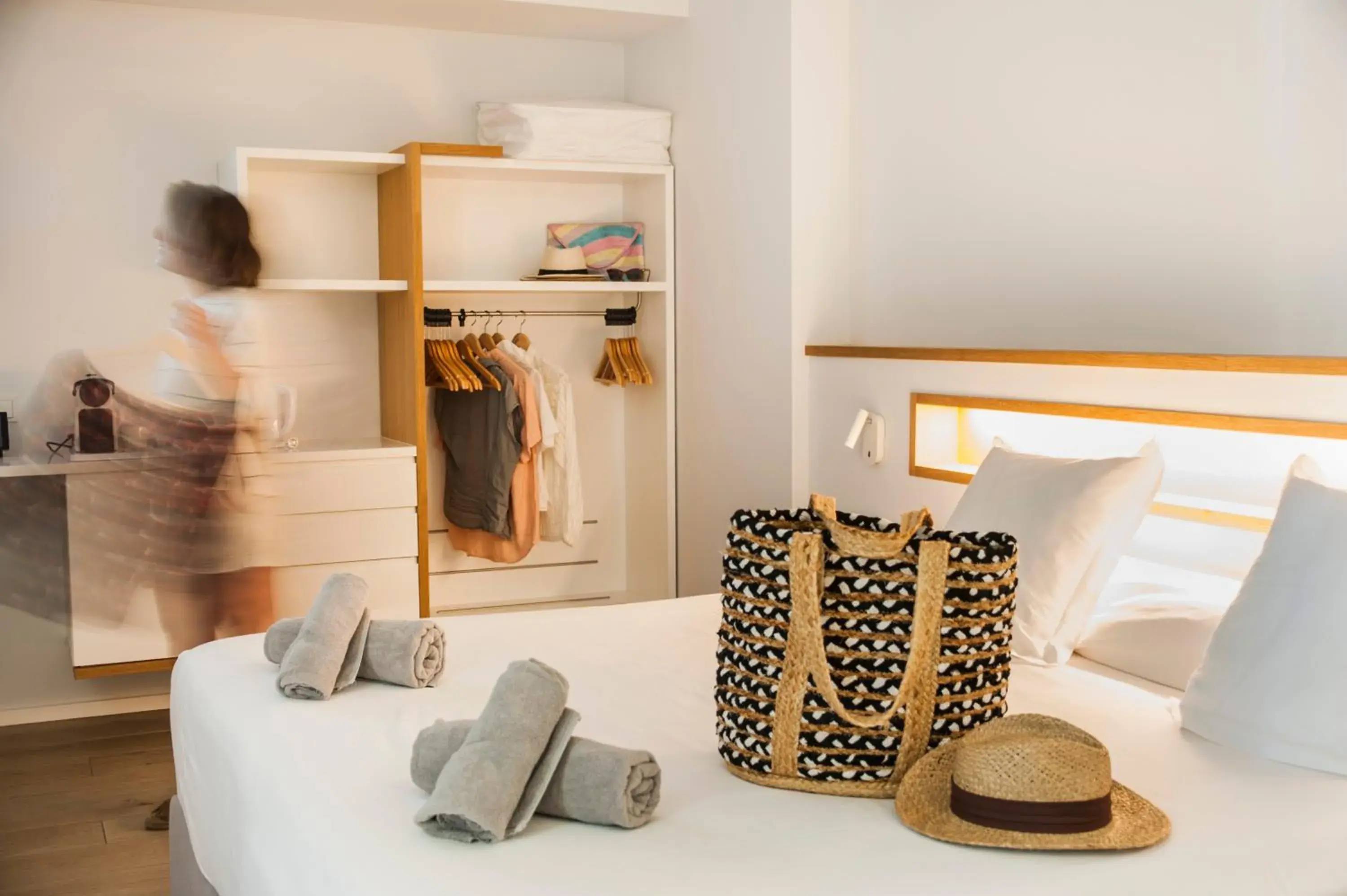 wardrobe, Bed in Hotel Anfora Ibiza wardrobe, Bed in Hotel Anfora Ibiza