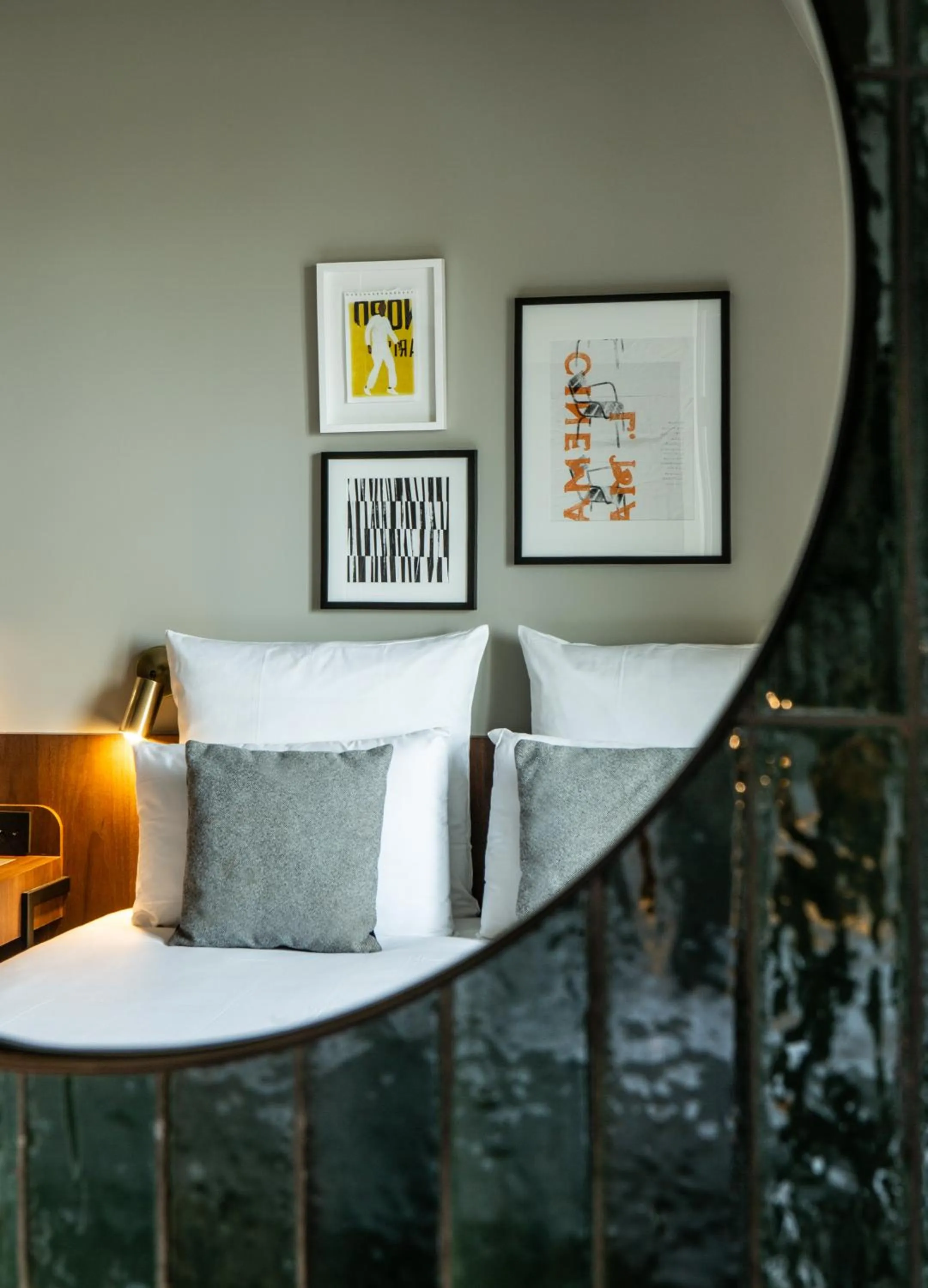 Decorative detail, Bed in ibis Styles Paris Gare du Nord TGV