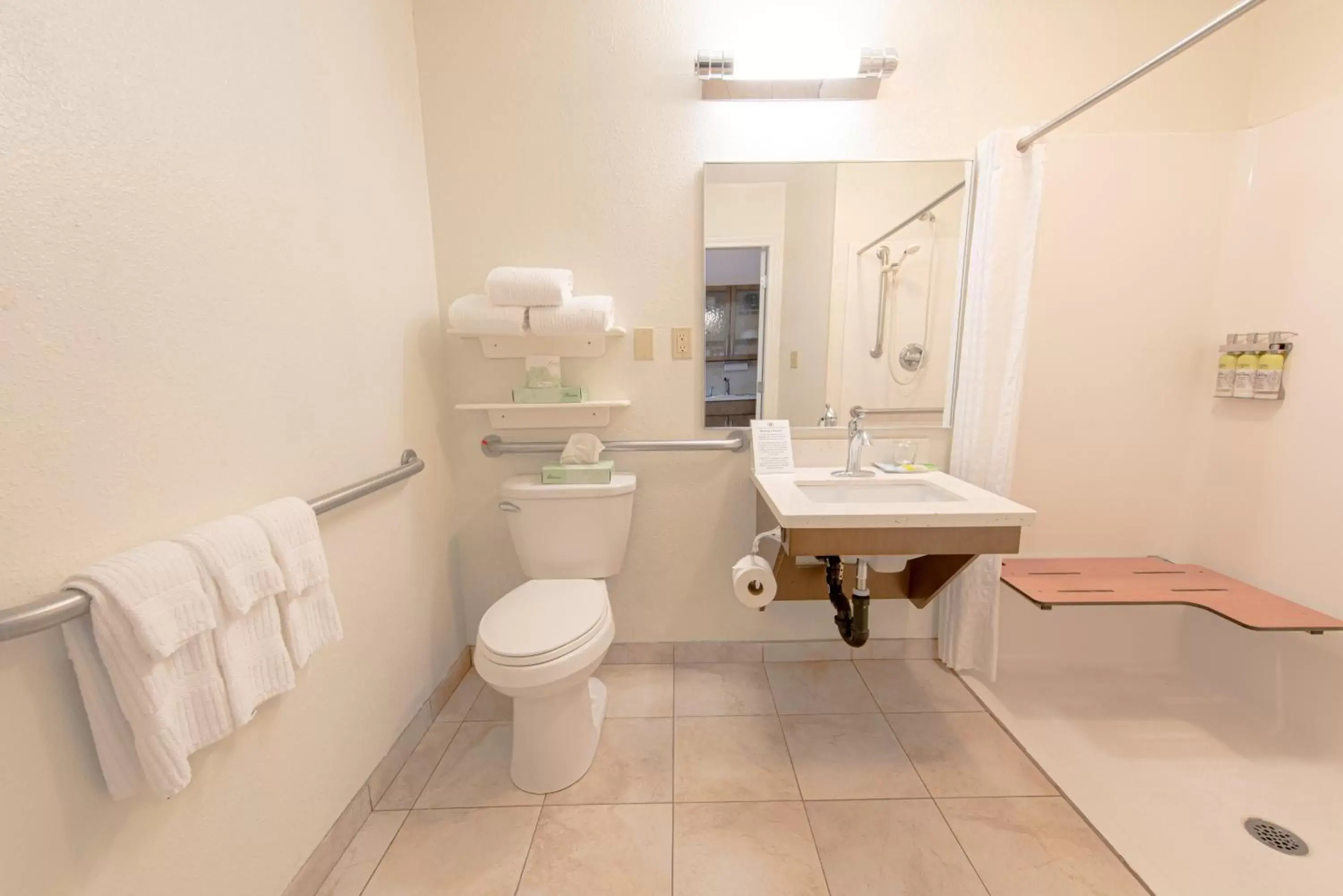 Bathroom in Candlewood Suites-West Springfield, an IHG Hotel