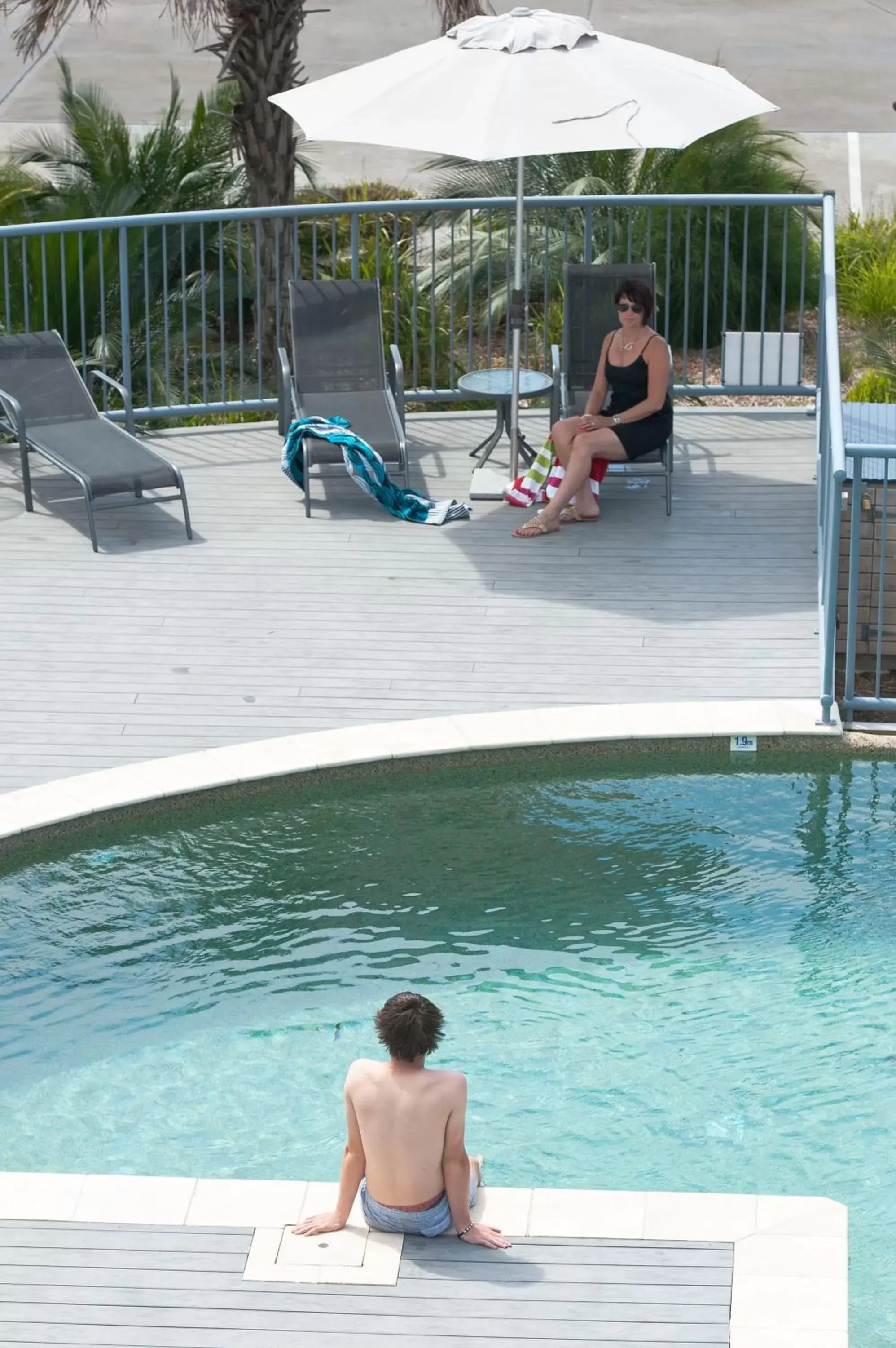 Swimming pool, Guests in Corrigans Cove