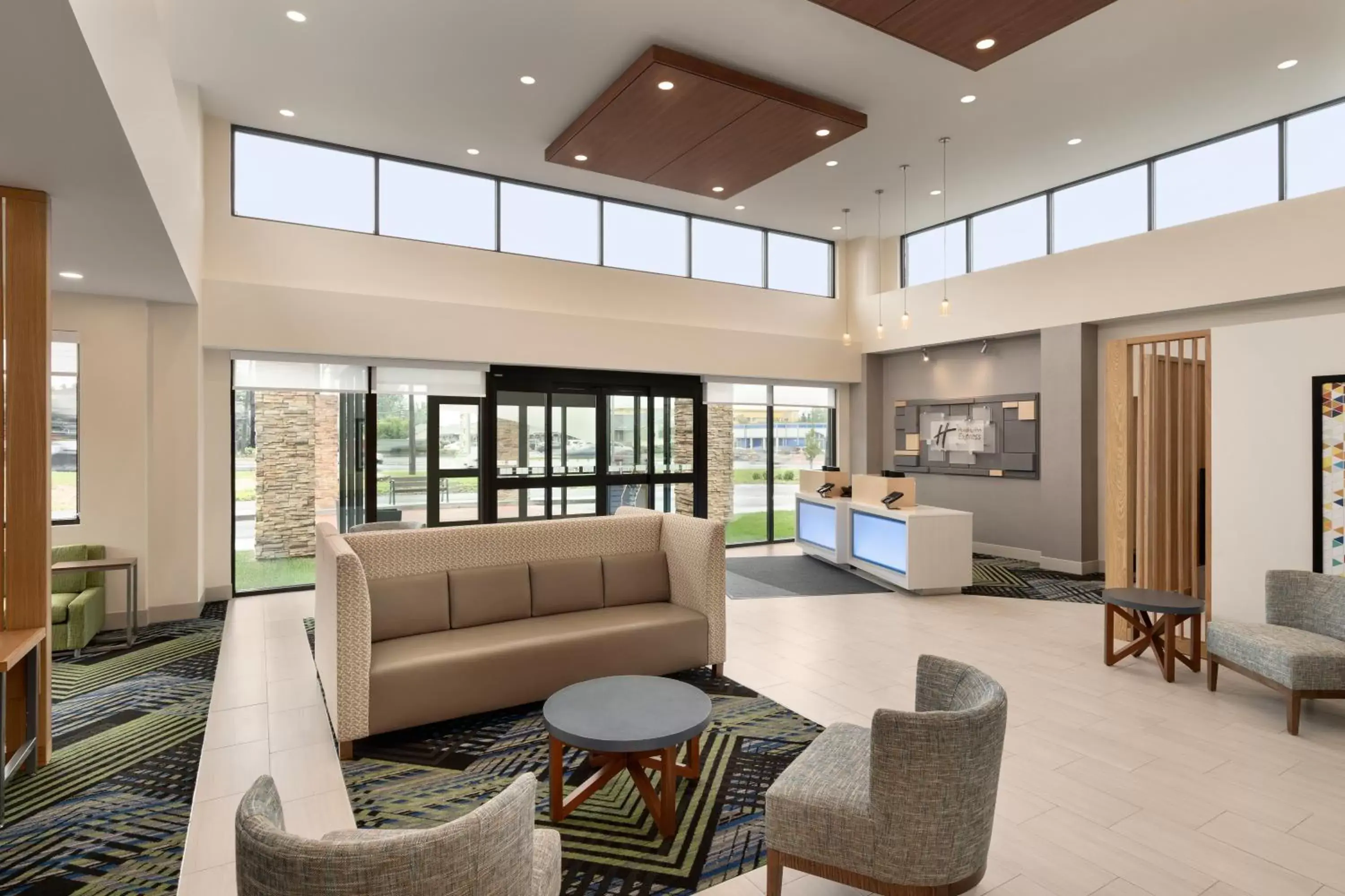 Lobby or reception, Seating Area in Holiday Inn Express - Plattsburgh, an IHG Hotel