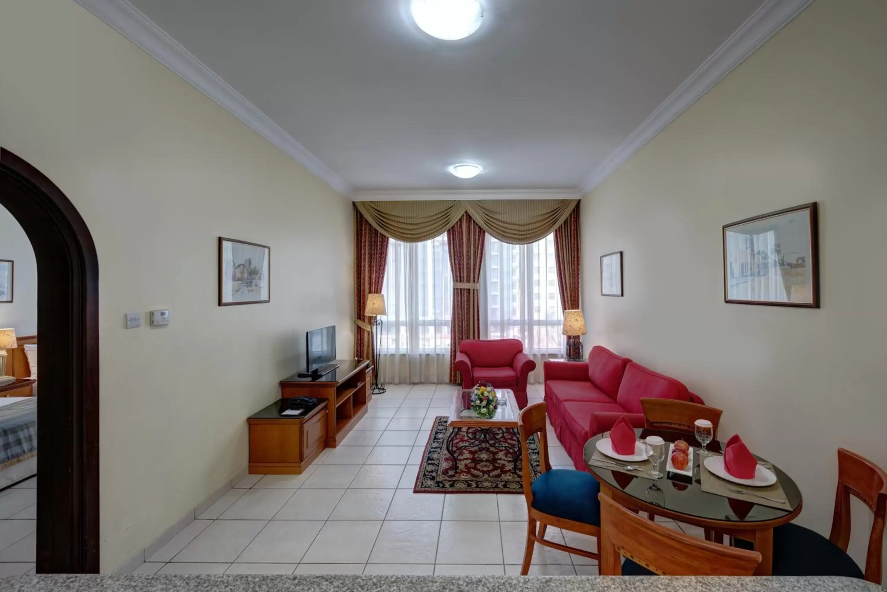 Living room, Seating Area in Al Nakheel Hotel Apartments Abu Dhabi