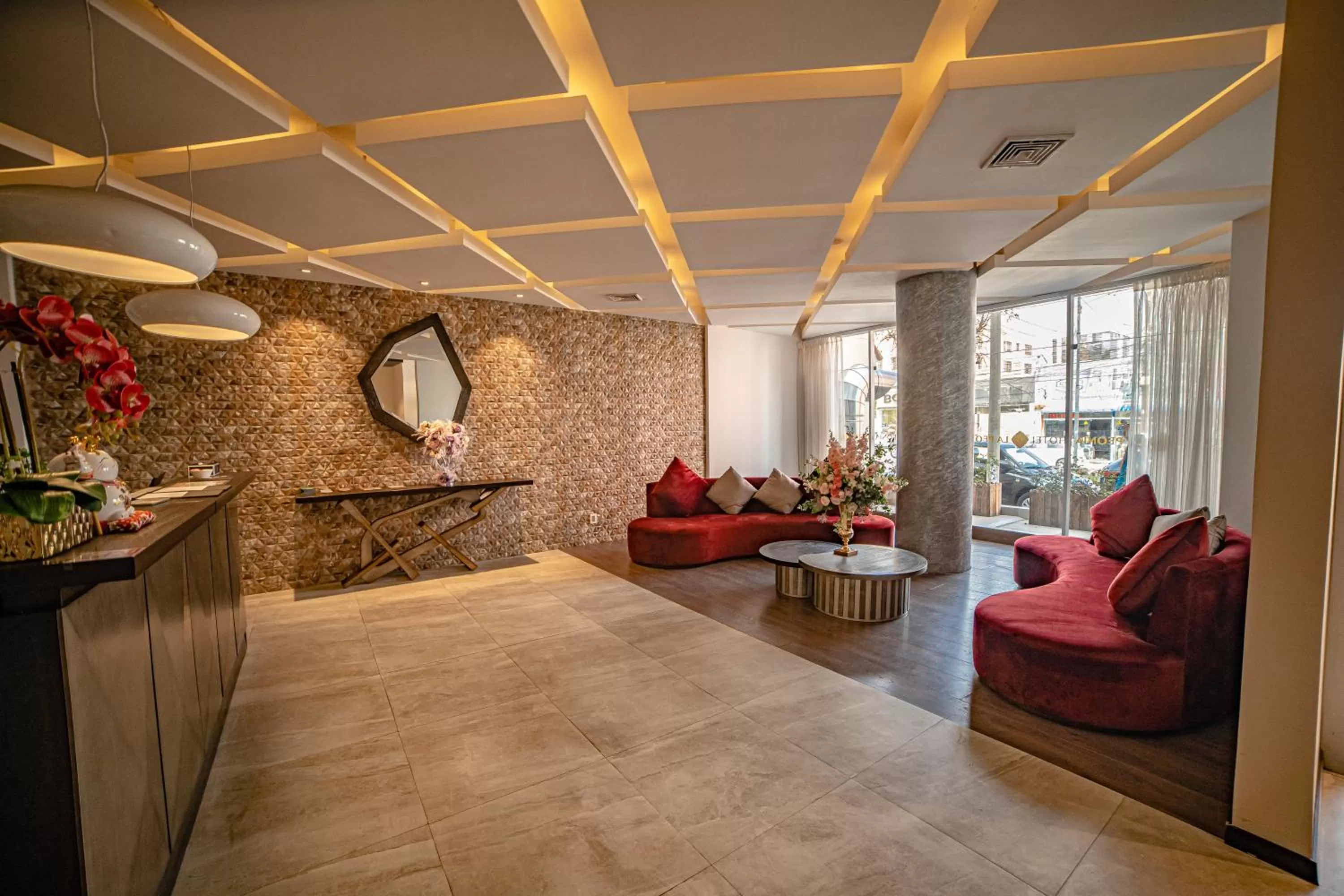 Lobby or reception in Hotel La Peonía