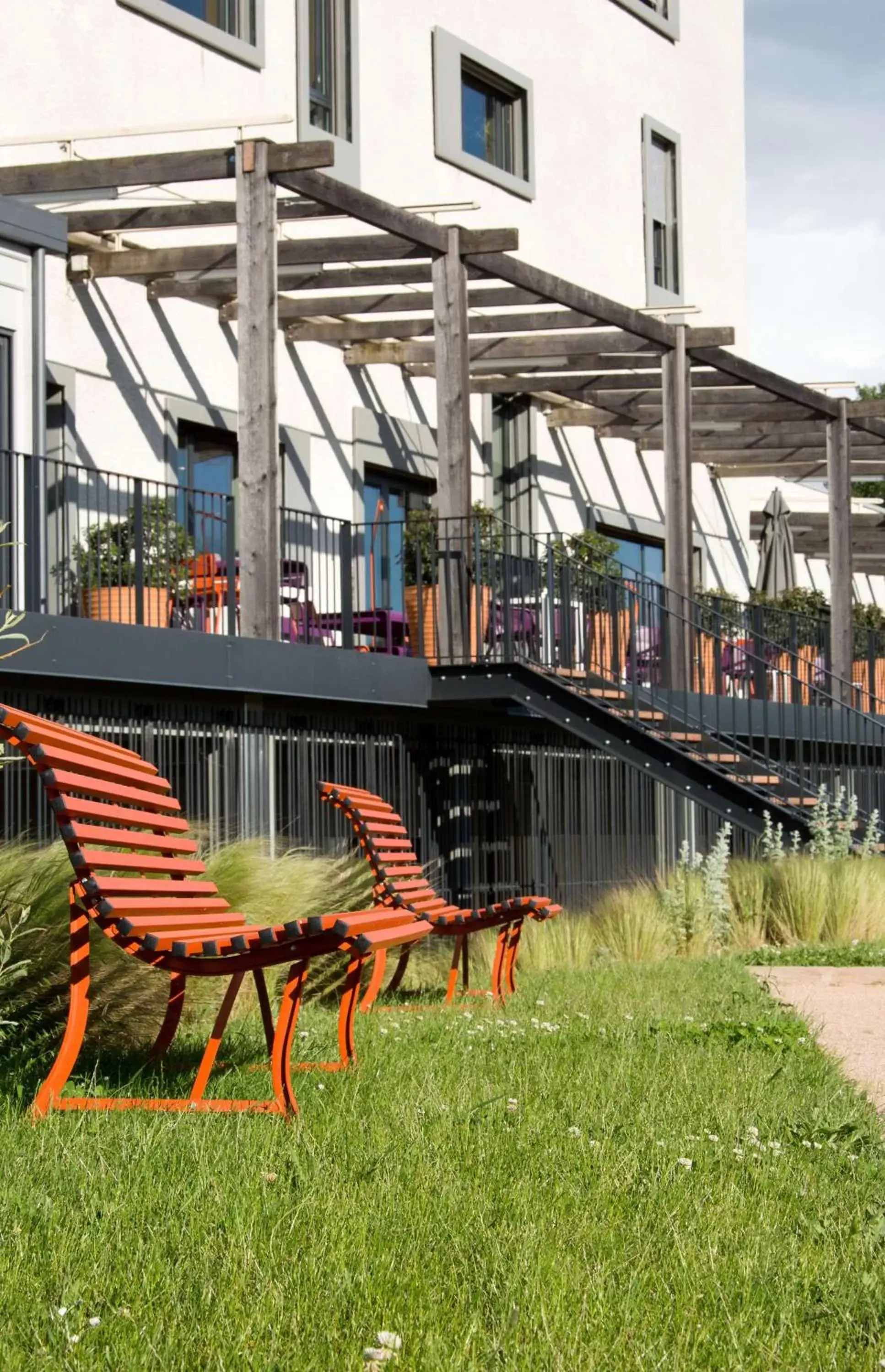 Patio, Property Building in DoubleTree by Hilton Lyon Eurexpo