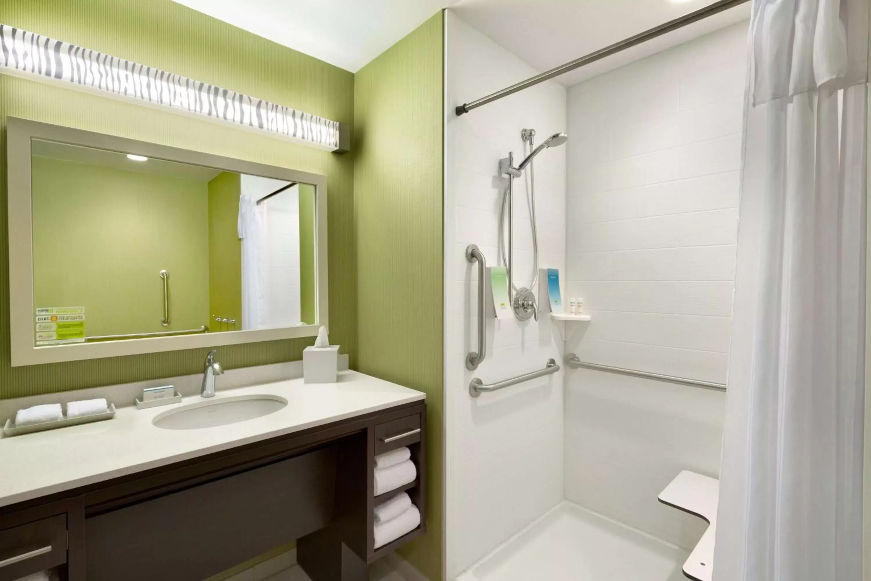 Bathroom in Home2 Suites by Hilton Cincinnati Liberty Township