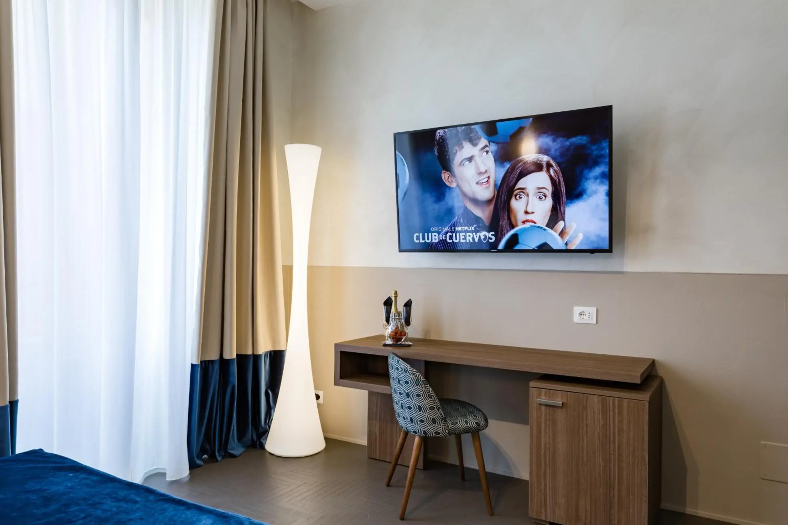 Bedroom, TV/Entertainment Center in A World Aparts - Barberini Boutique Hotel