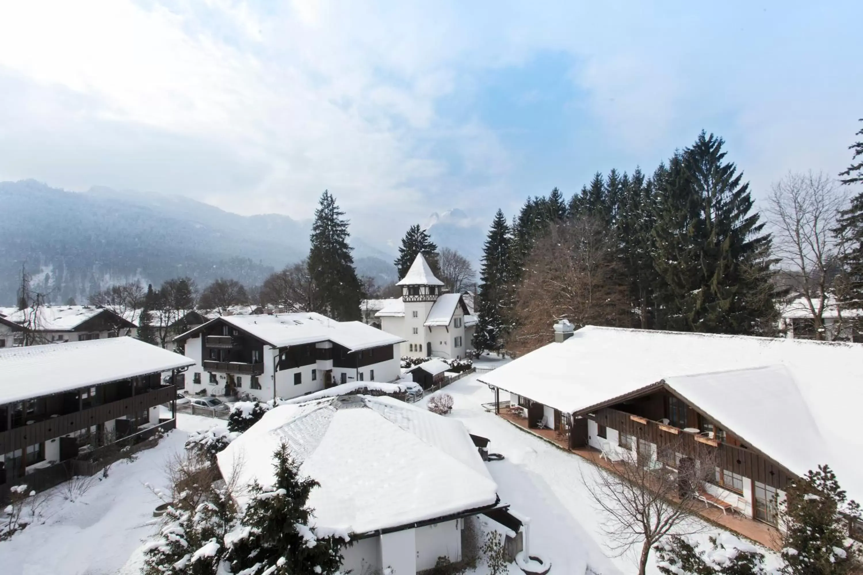 Bird's eye view, Winter in Hyperion Hotel Garmisch – Partenkirchen