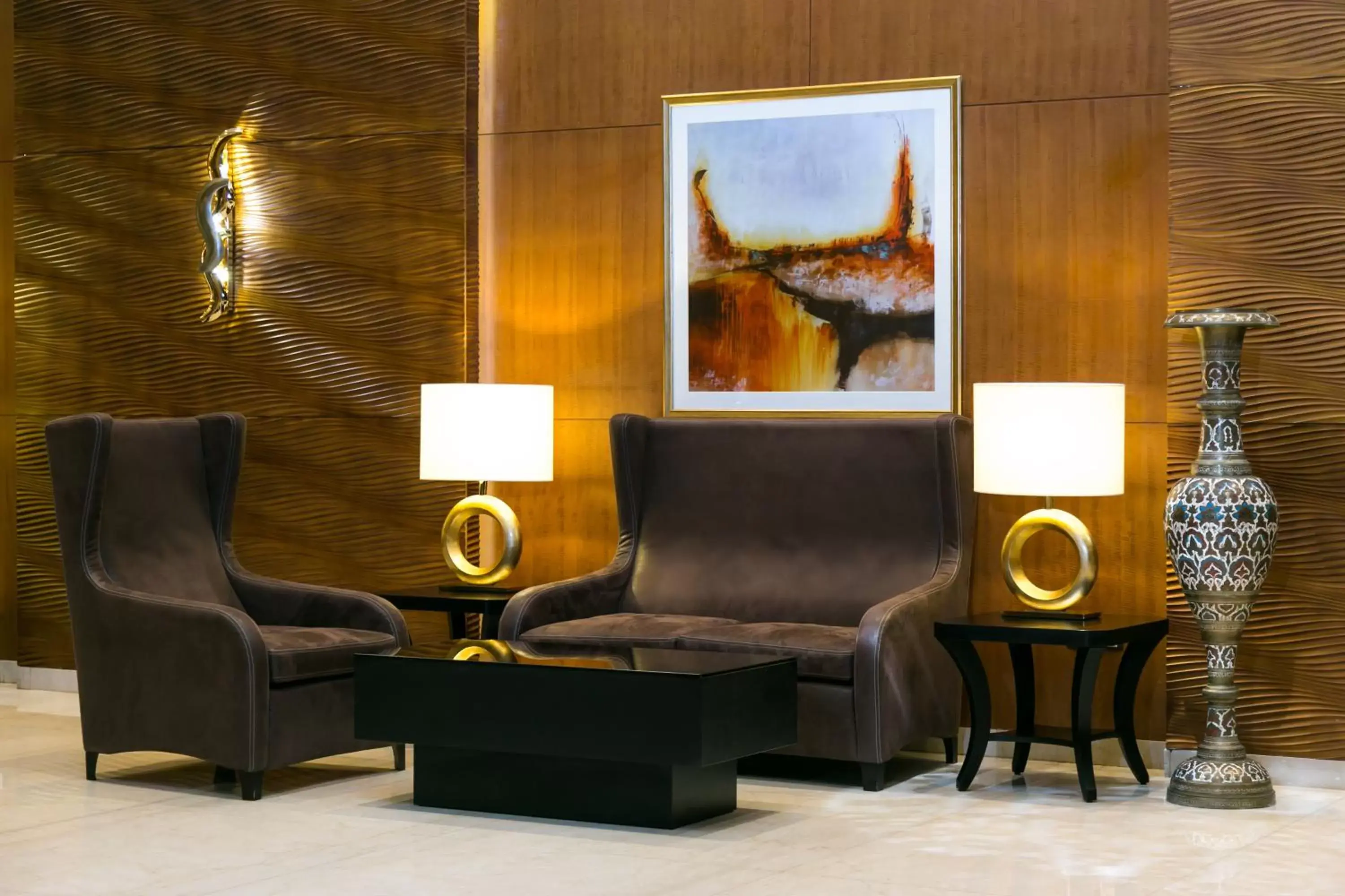 Lobby or reception, Seating Area in Babylon Rotana Hotel