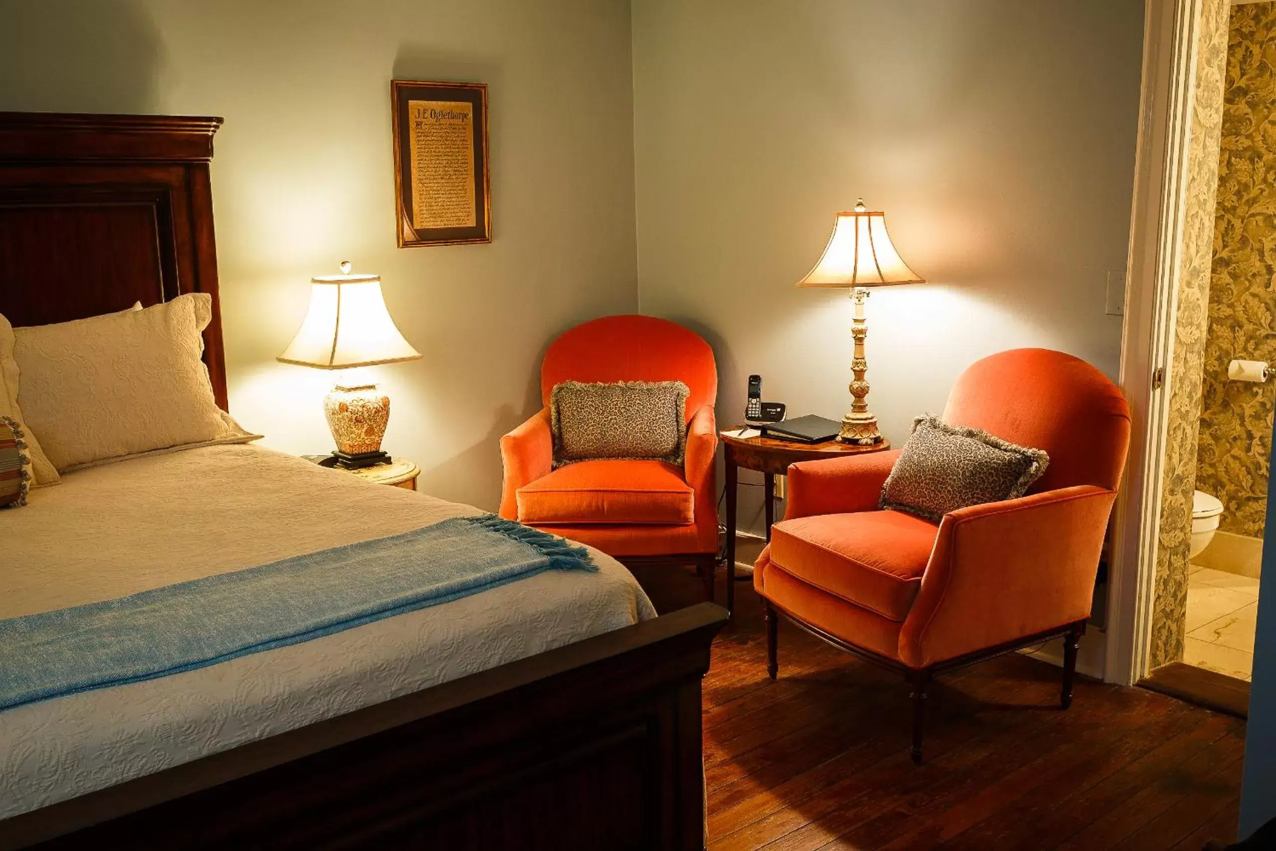 Bed in Eliza Thompson House, Historic Inns of Savannah Collection