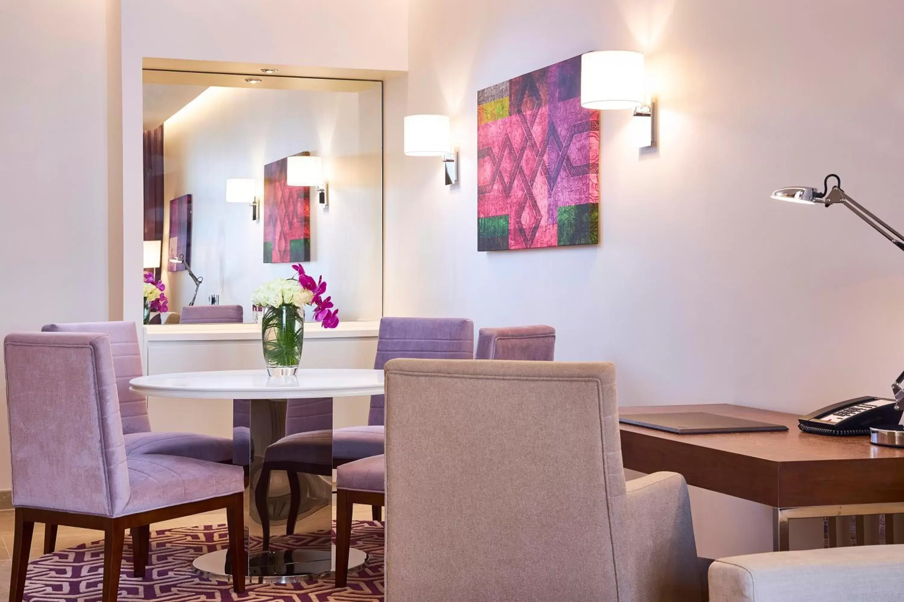 Living room, Dining Area in Mercure Dubai Barsha Heights Hotel Suites