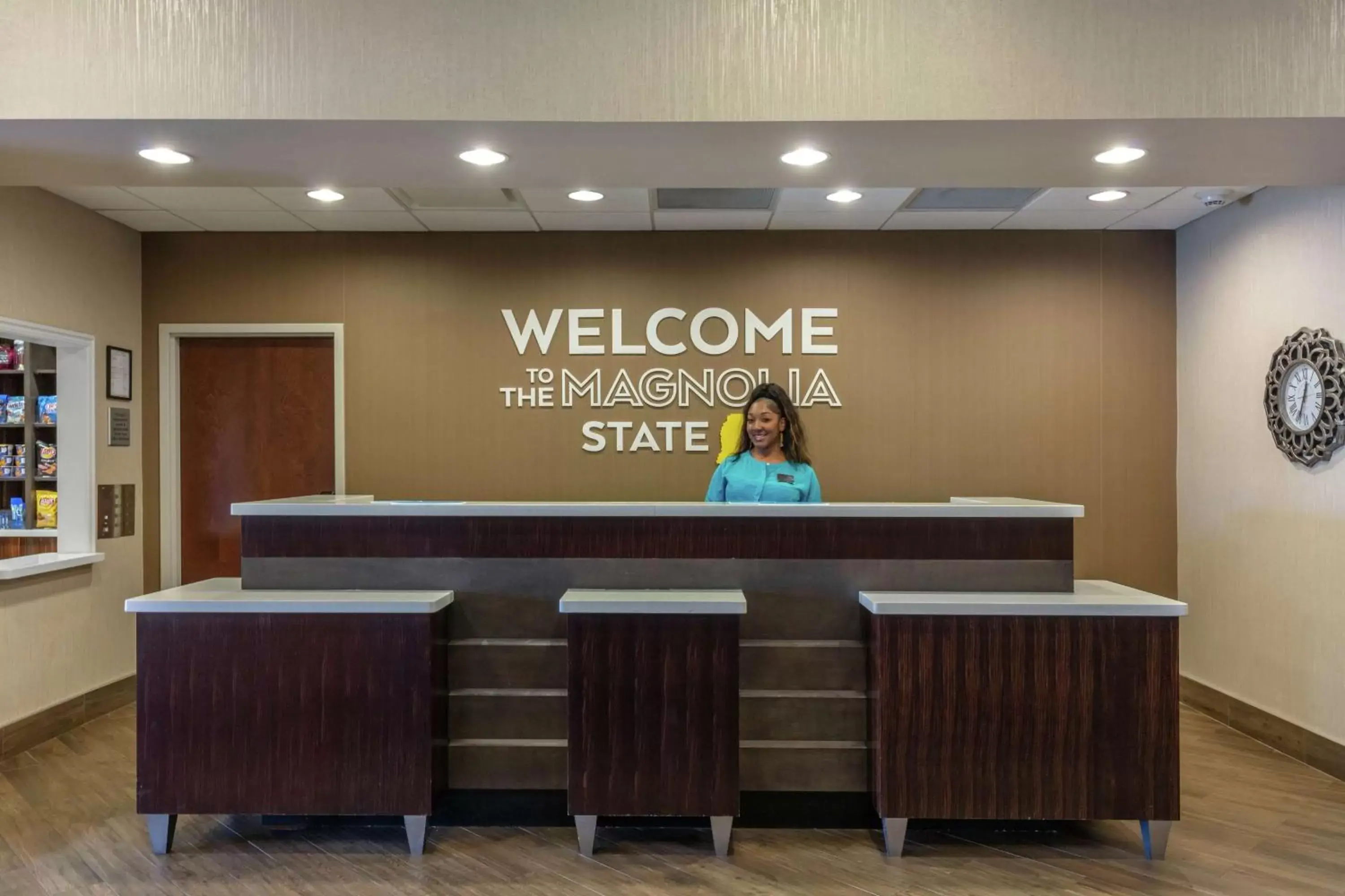 Lobby or reception in Hampton Inn and Suites Columbus, MS Lobby or reception in Hampton Inn and Suites Columbus, MS