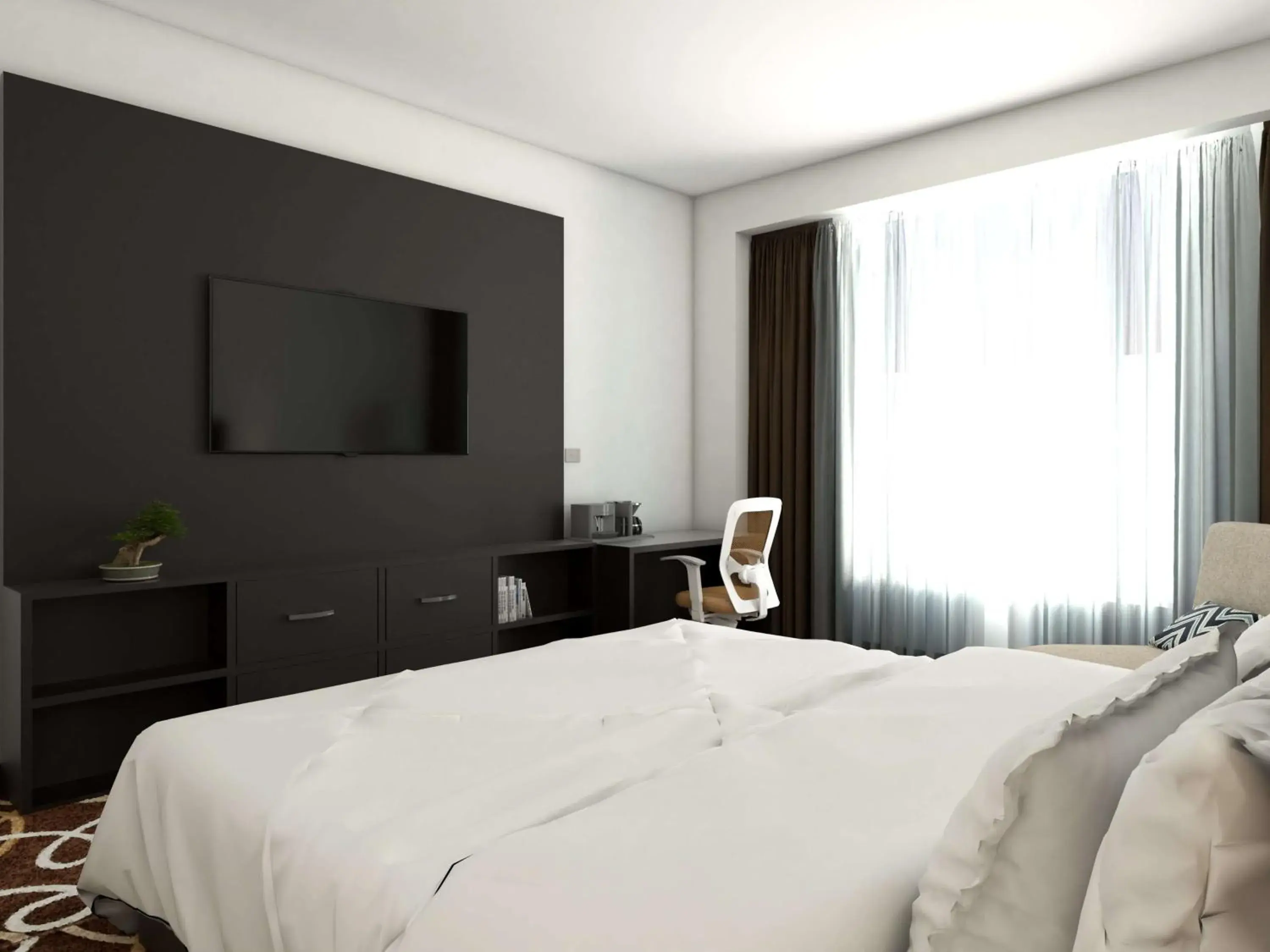 Bedroom, Bed in DoubleTree by Hilton Toluca