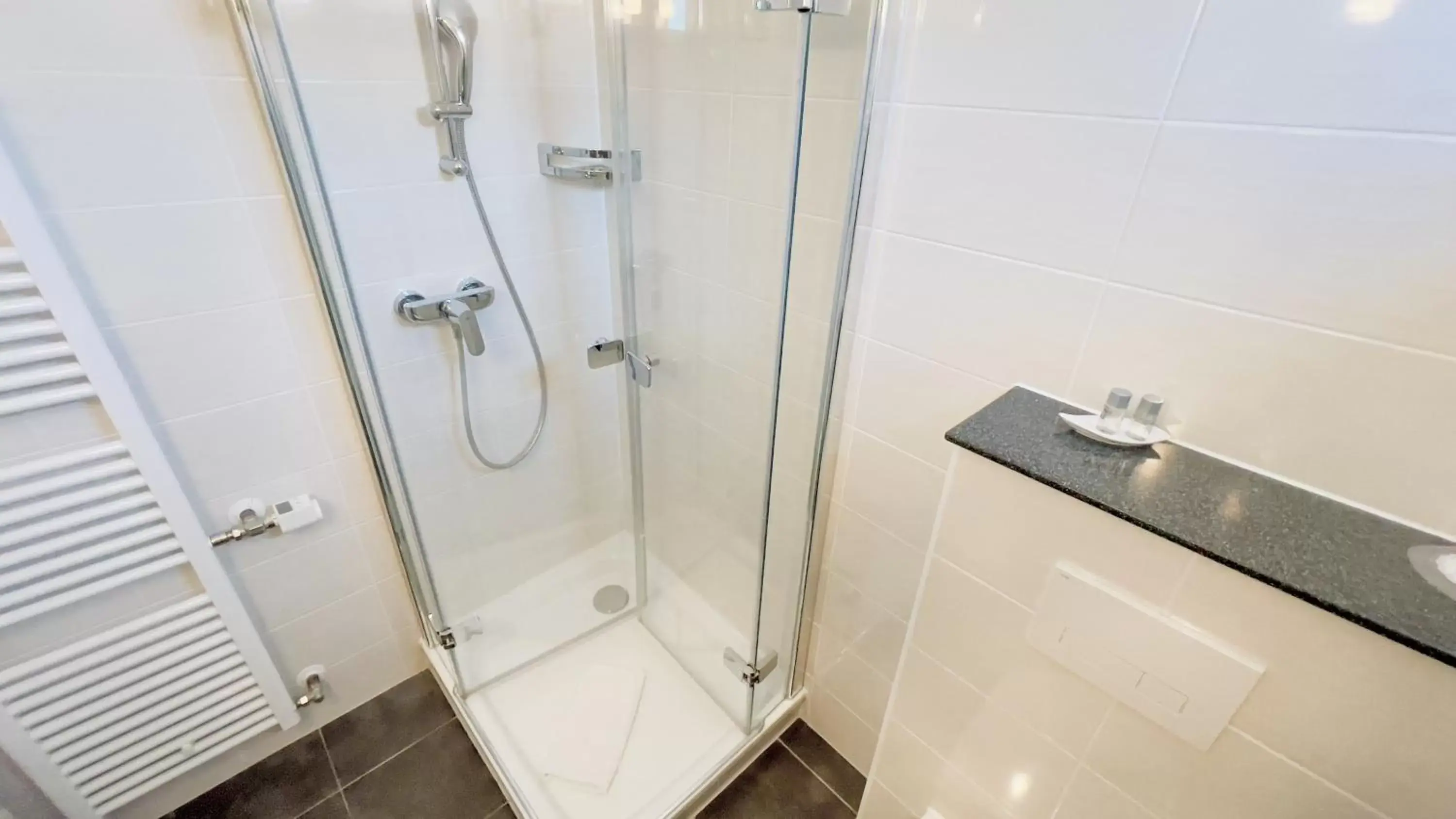 Shower, Bathroom in Hotel Schnehagen