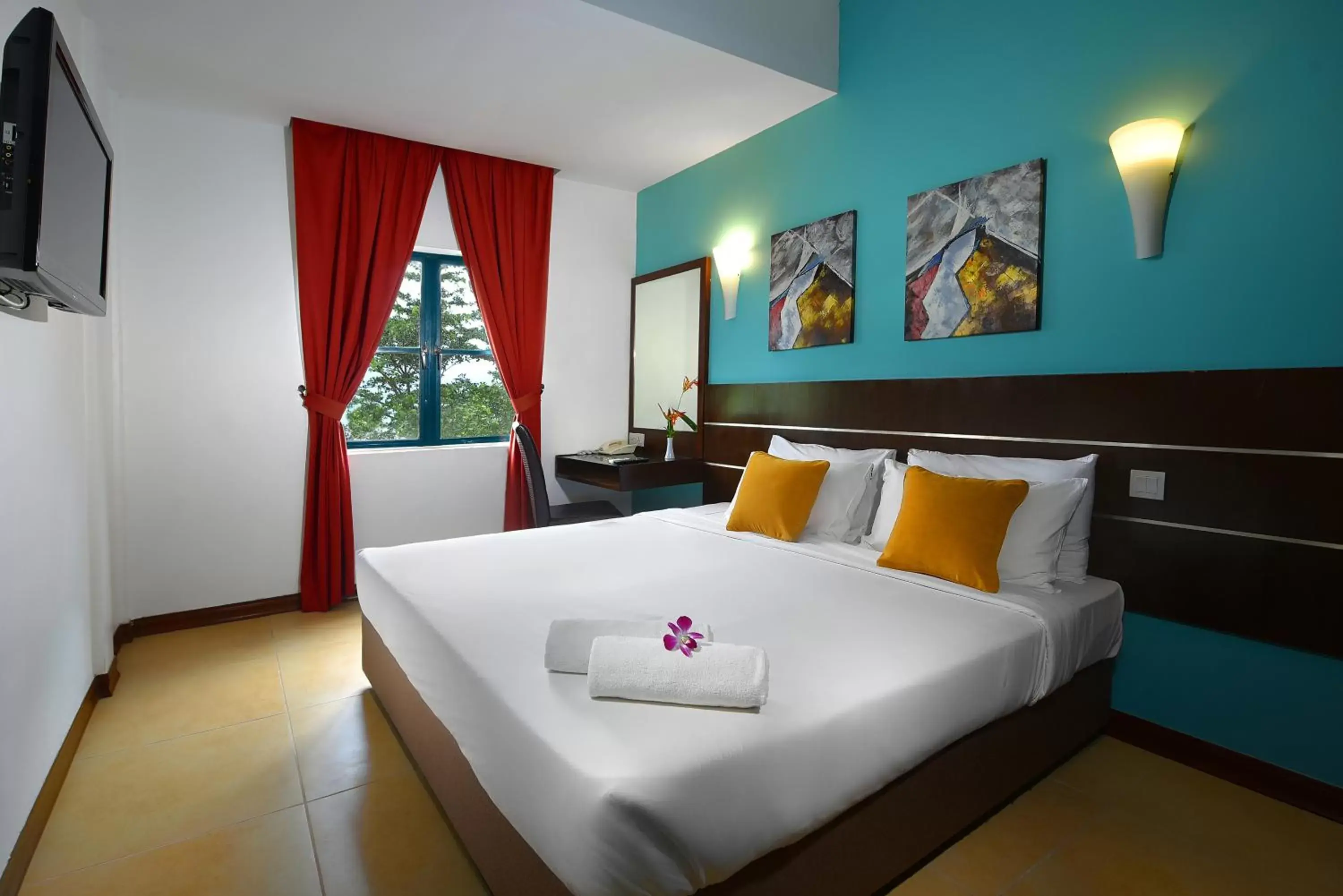 Photo of the whole room, Bed in Bella Vista Waterfront Resort, Kuah Langkawi