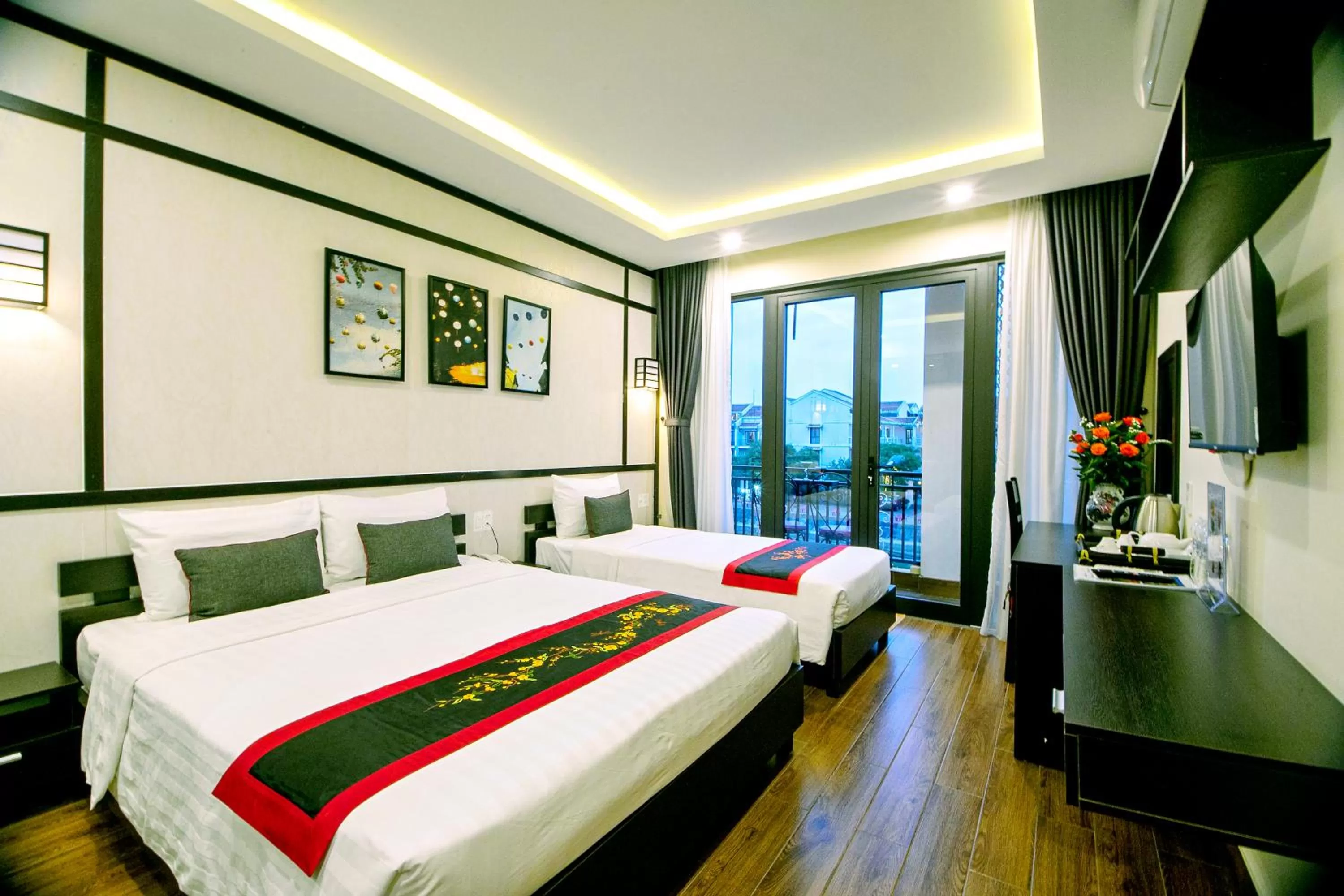 Bedroom, Bed in Hoi An Riverland Villa - Hoi An Center