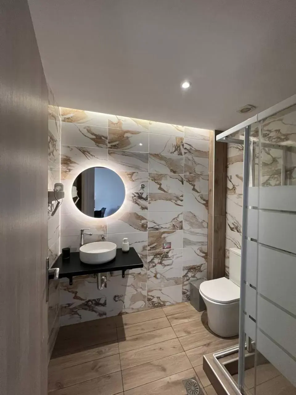 Shower, Bathroom in Elefsinian Mysteries Apartments