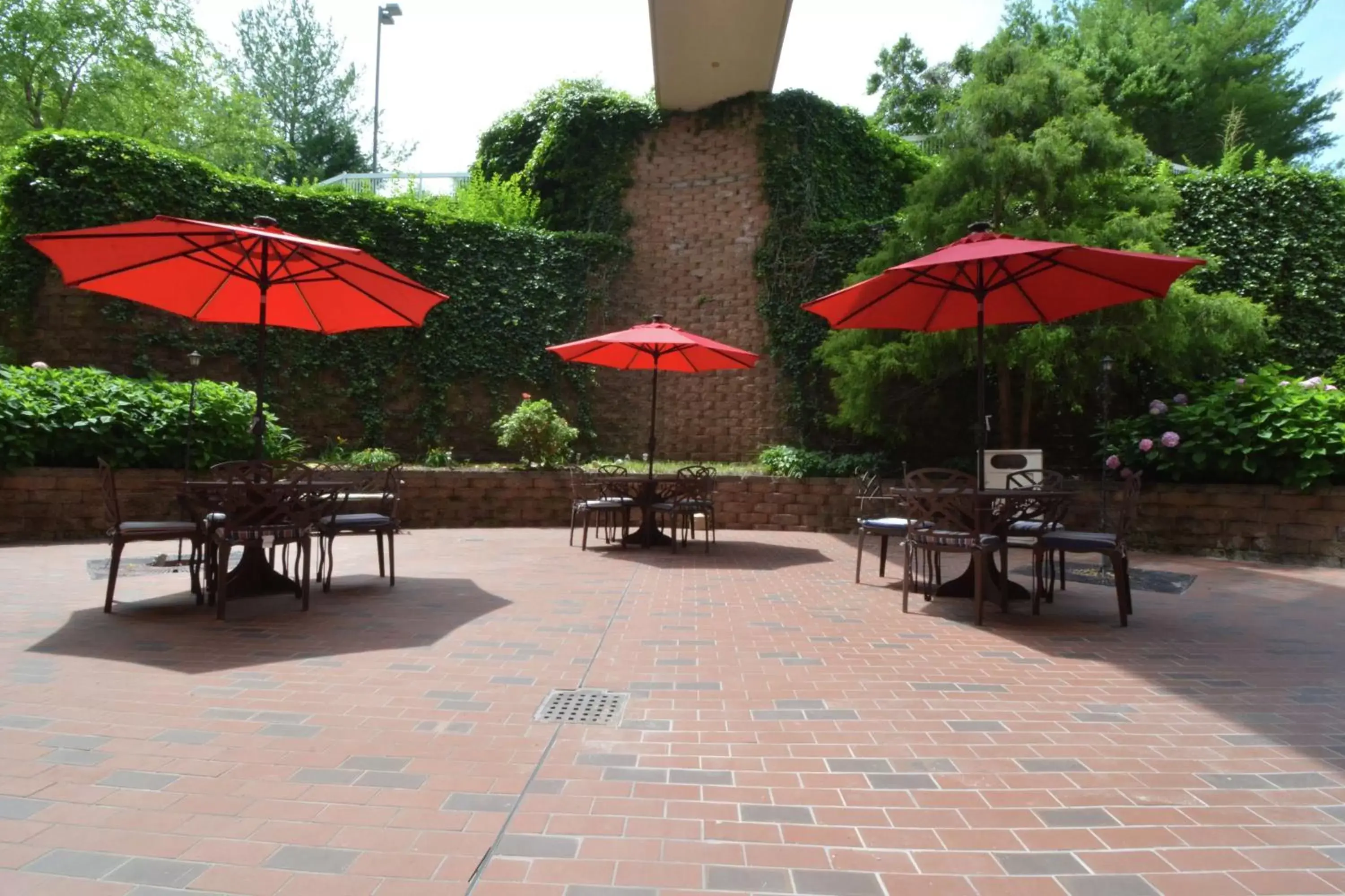 Inner courtyard view, Restaurant/Places to Eat in Hampton Inn Salem East - Electric Road