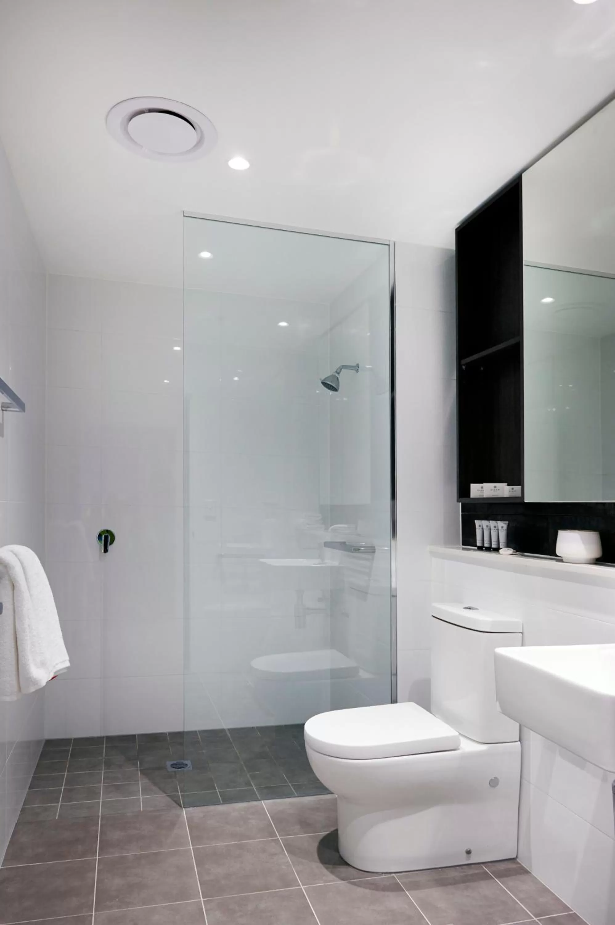 Shower in Silkari Suites at Chatswood