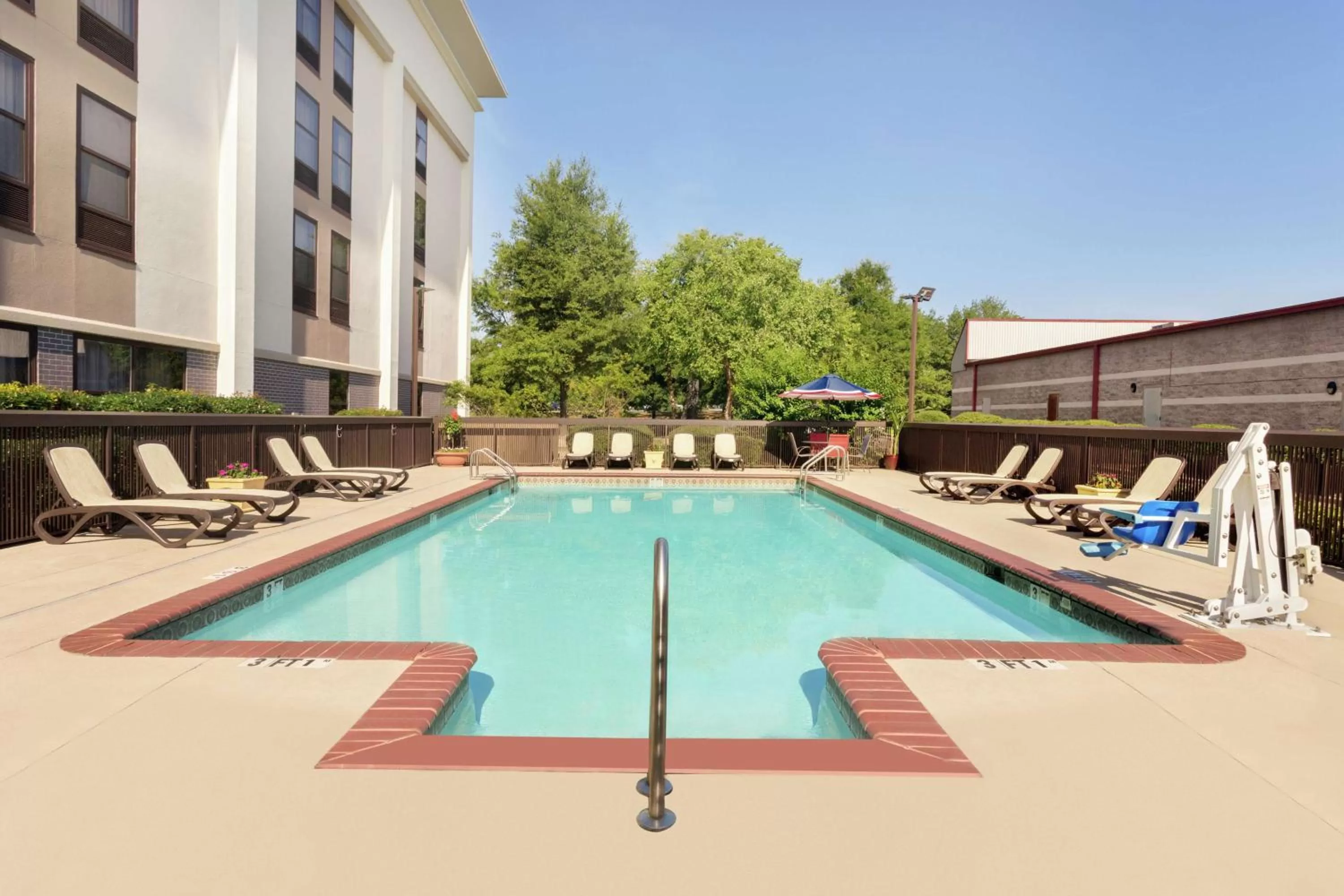 Pool view in Hampton Inn Birmingham-Trussville