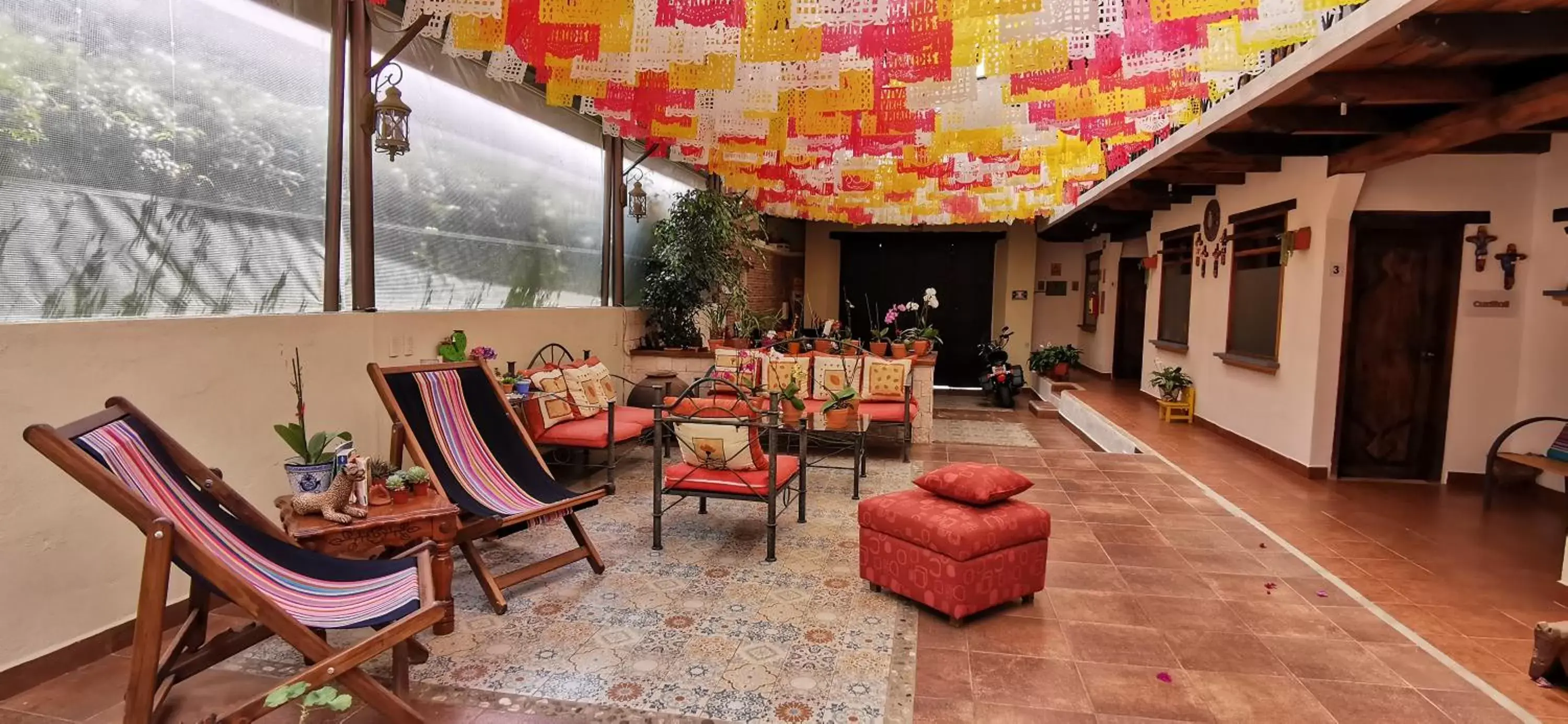 Patio in Hotel Ocho Barrios