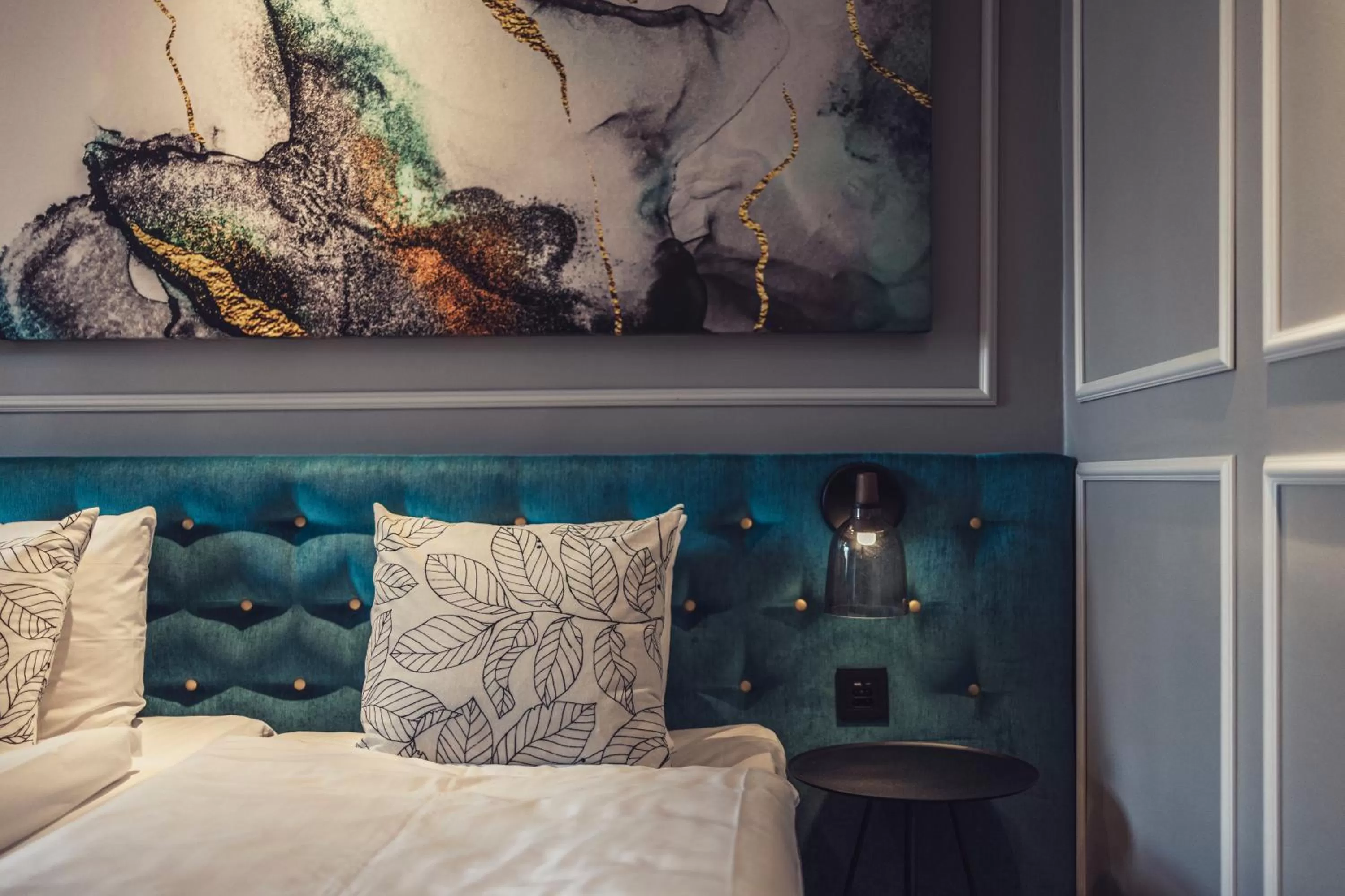 Bed in Hotel Poseidon