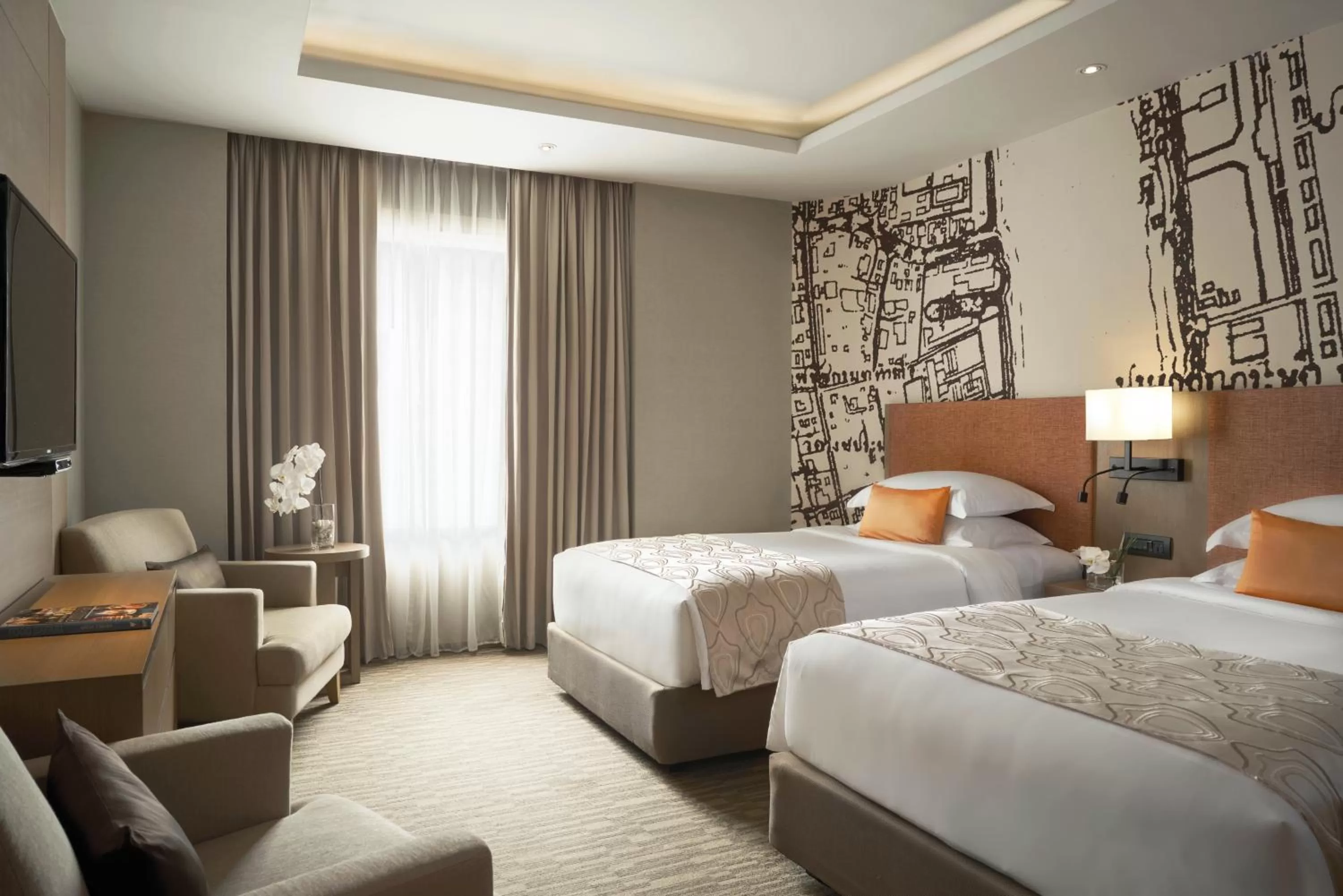 Studio Twin Suite in Grand Fortune Hotel Bangkok - SHA Extra Plus