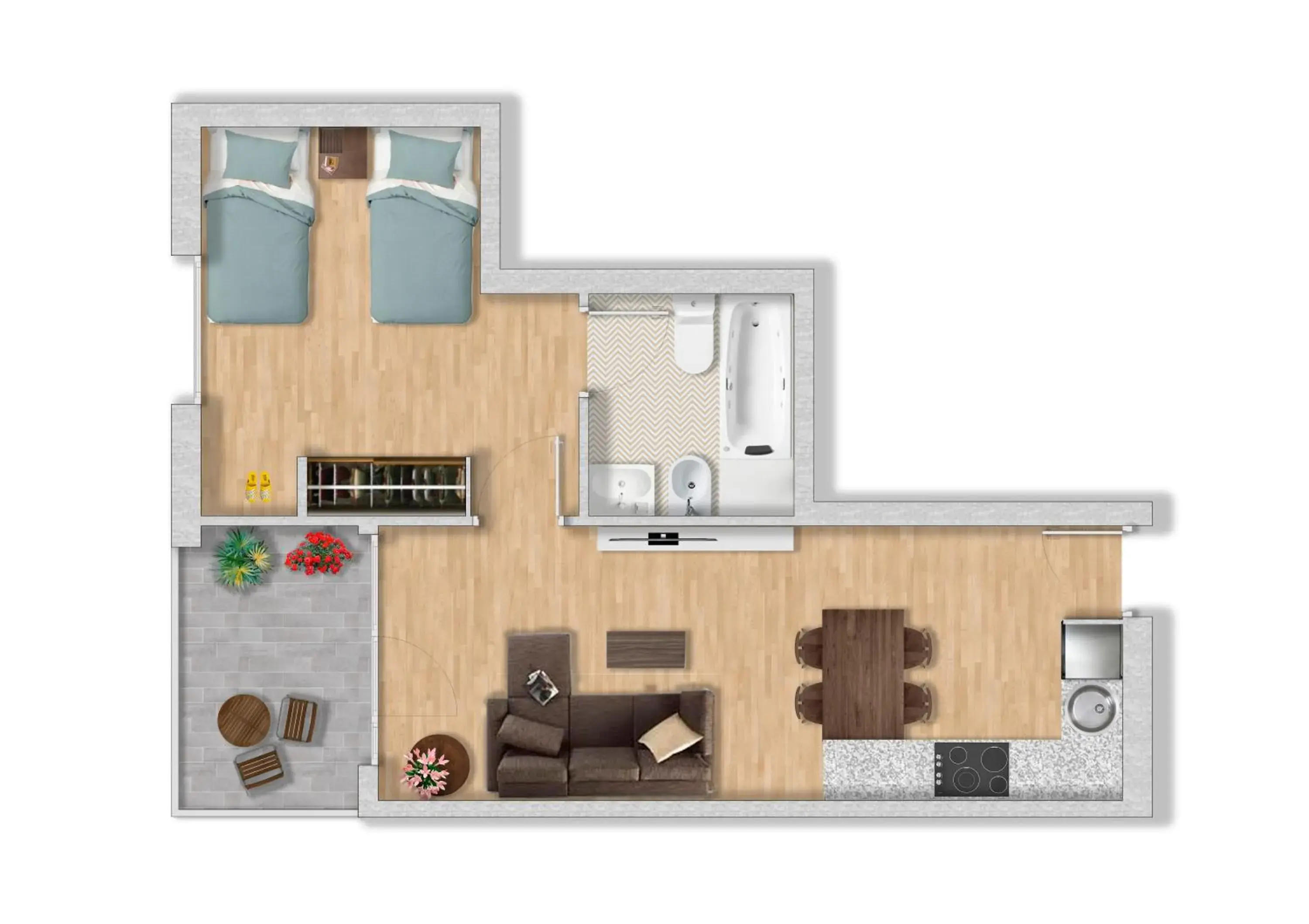 Photo of the whole room, Floor Plan in Apartaments Els Llorers