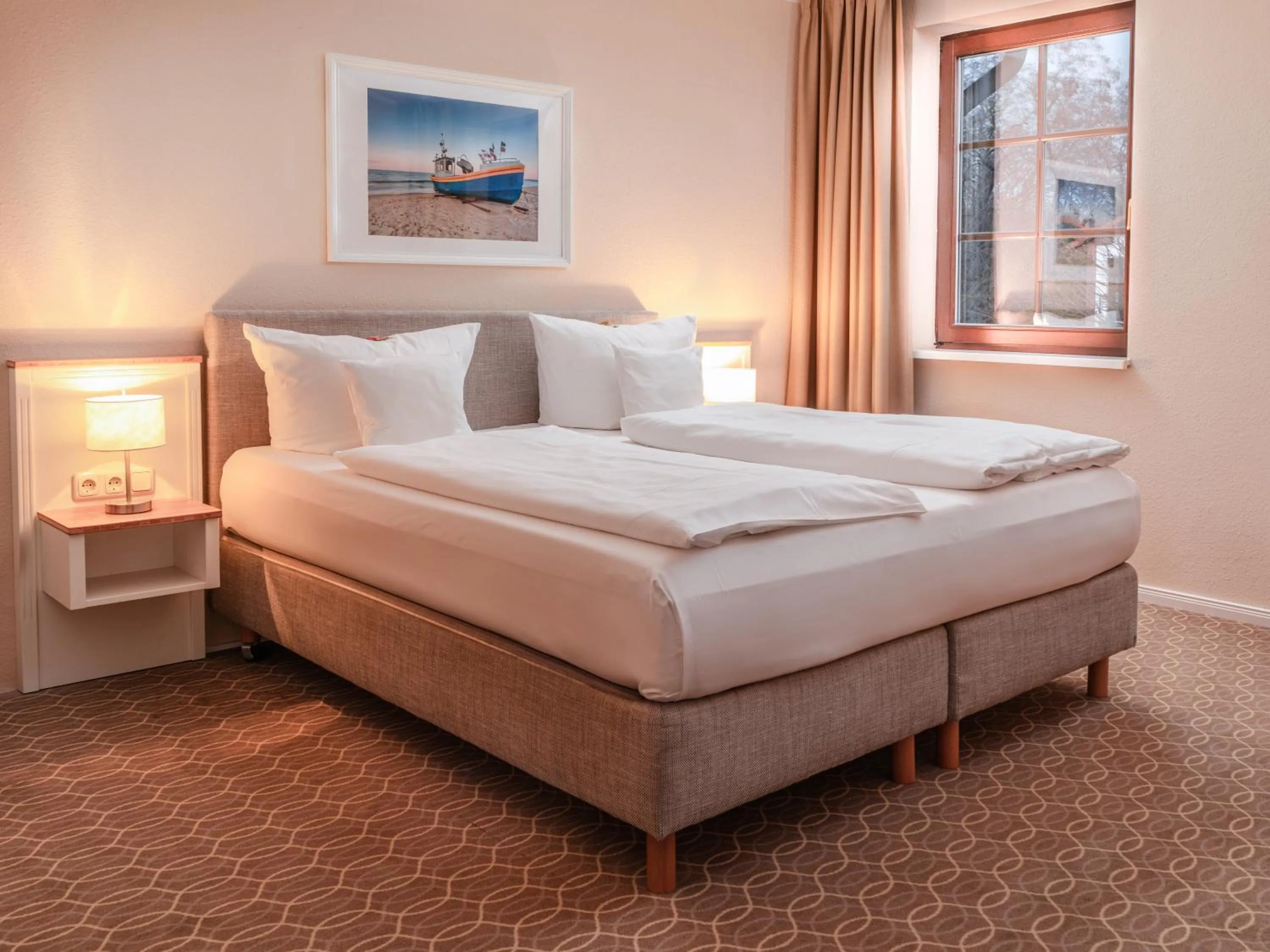 Bed in Hotel Ostseeland