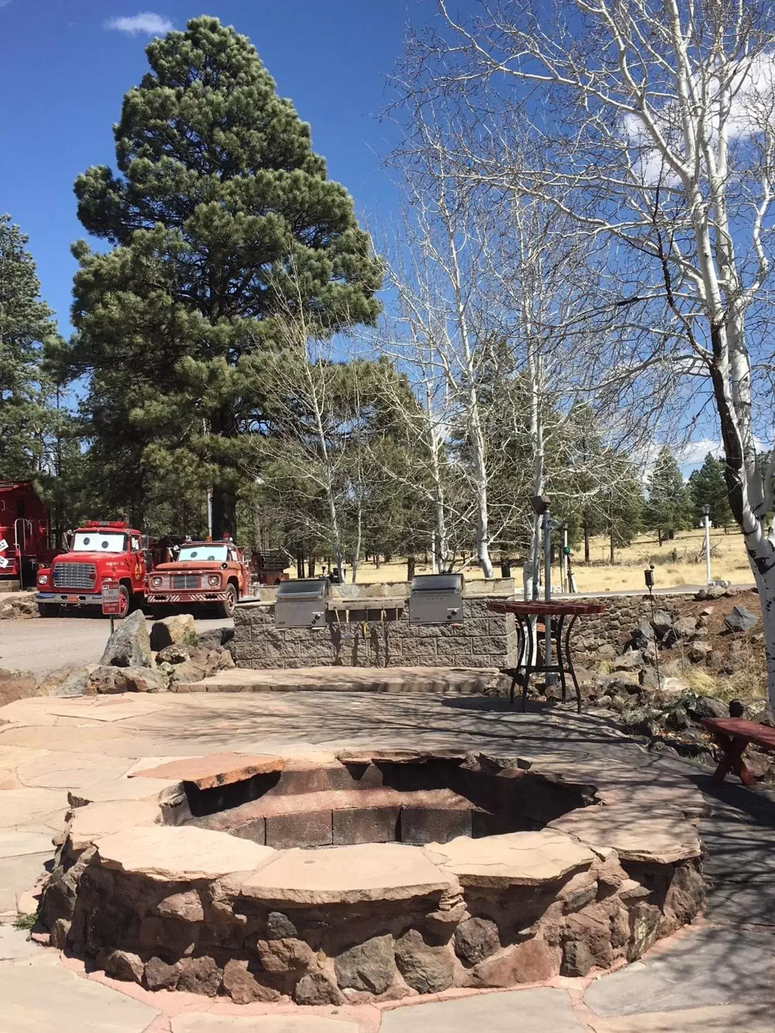 Patio in The Canyon Motel & RV Park