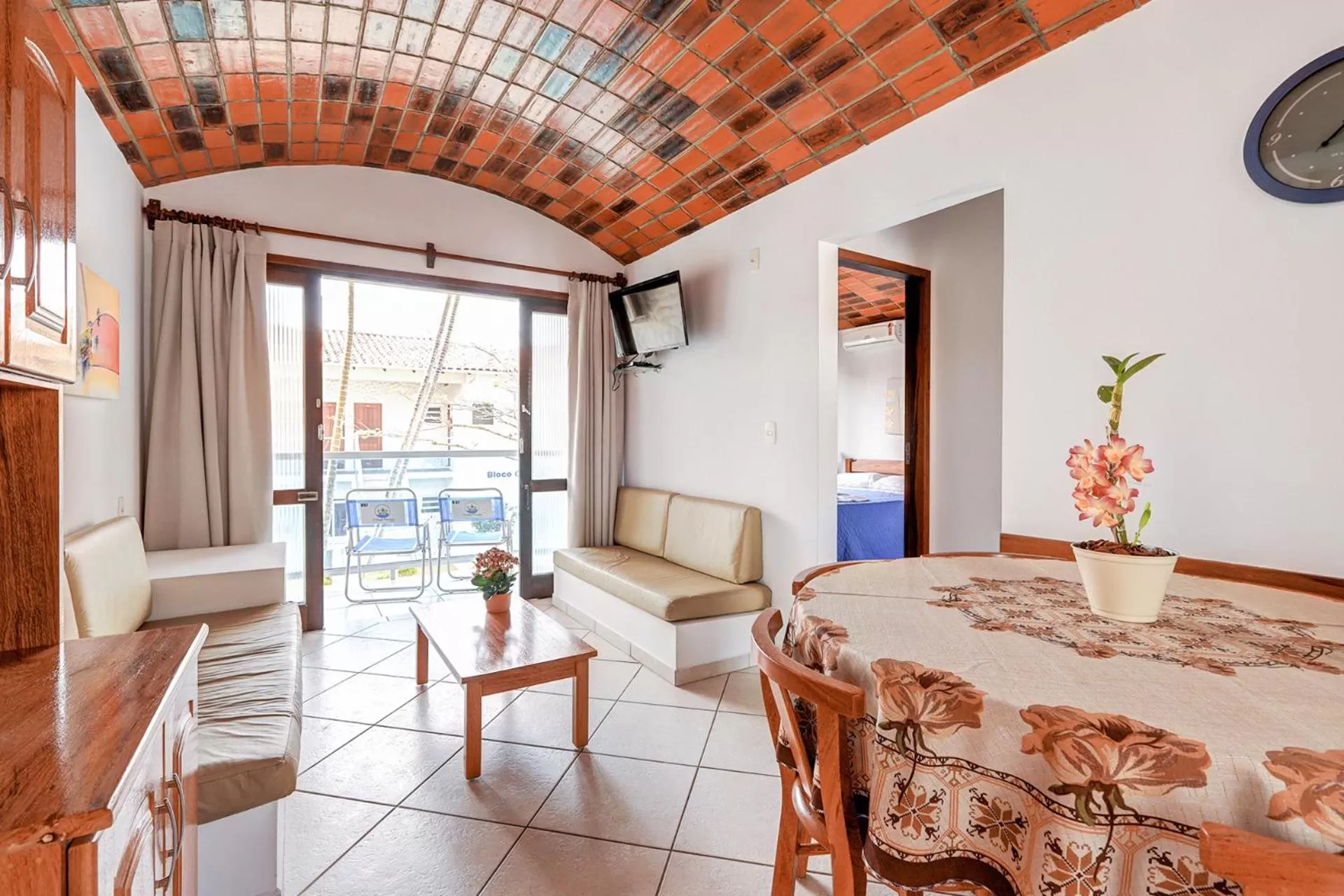 Living room, Bed in Village Paraíso