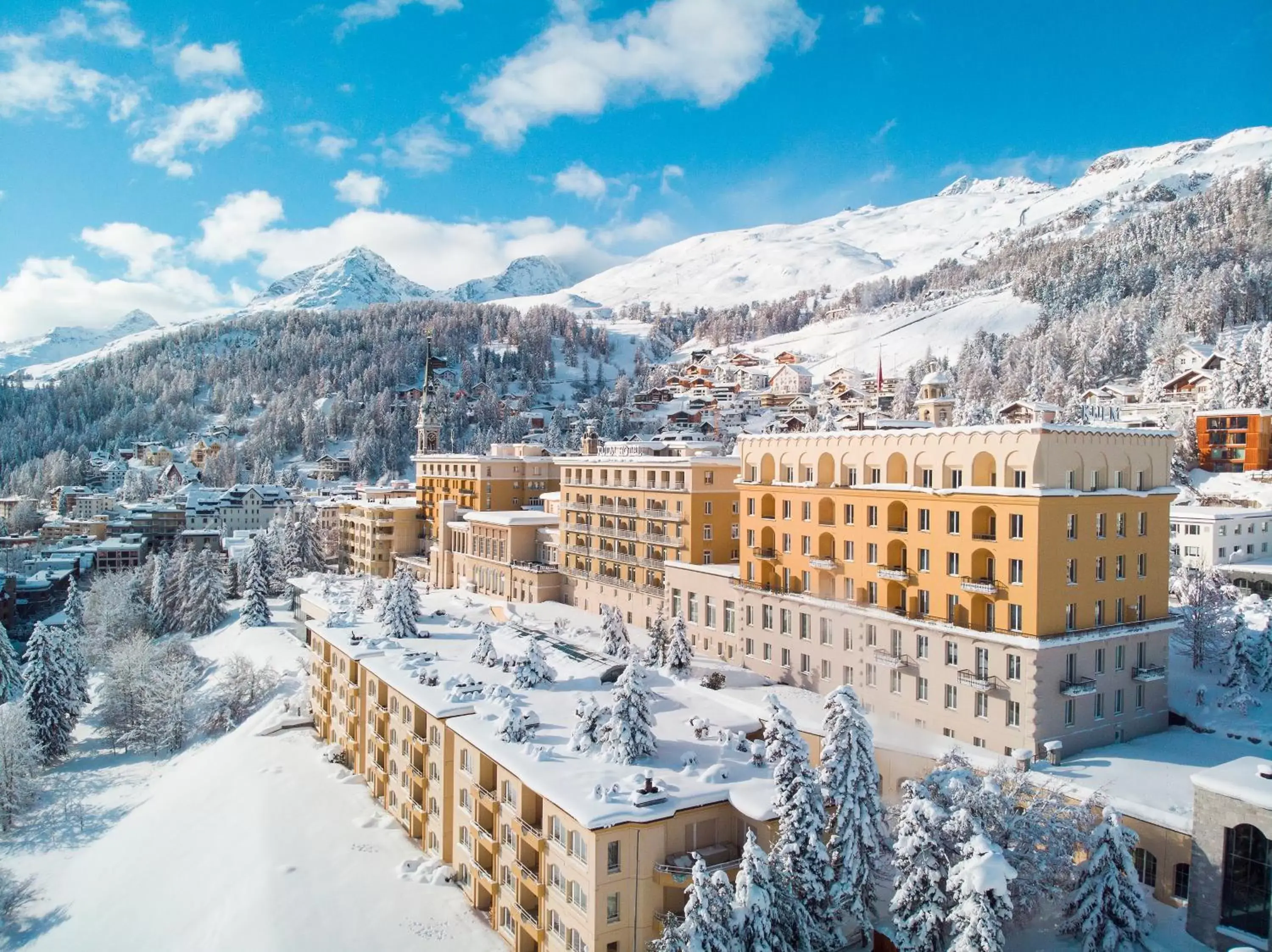 Property building, Winter in Kulm Hotel St. Moritz