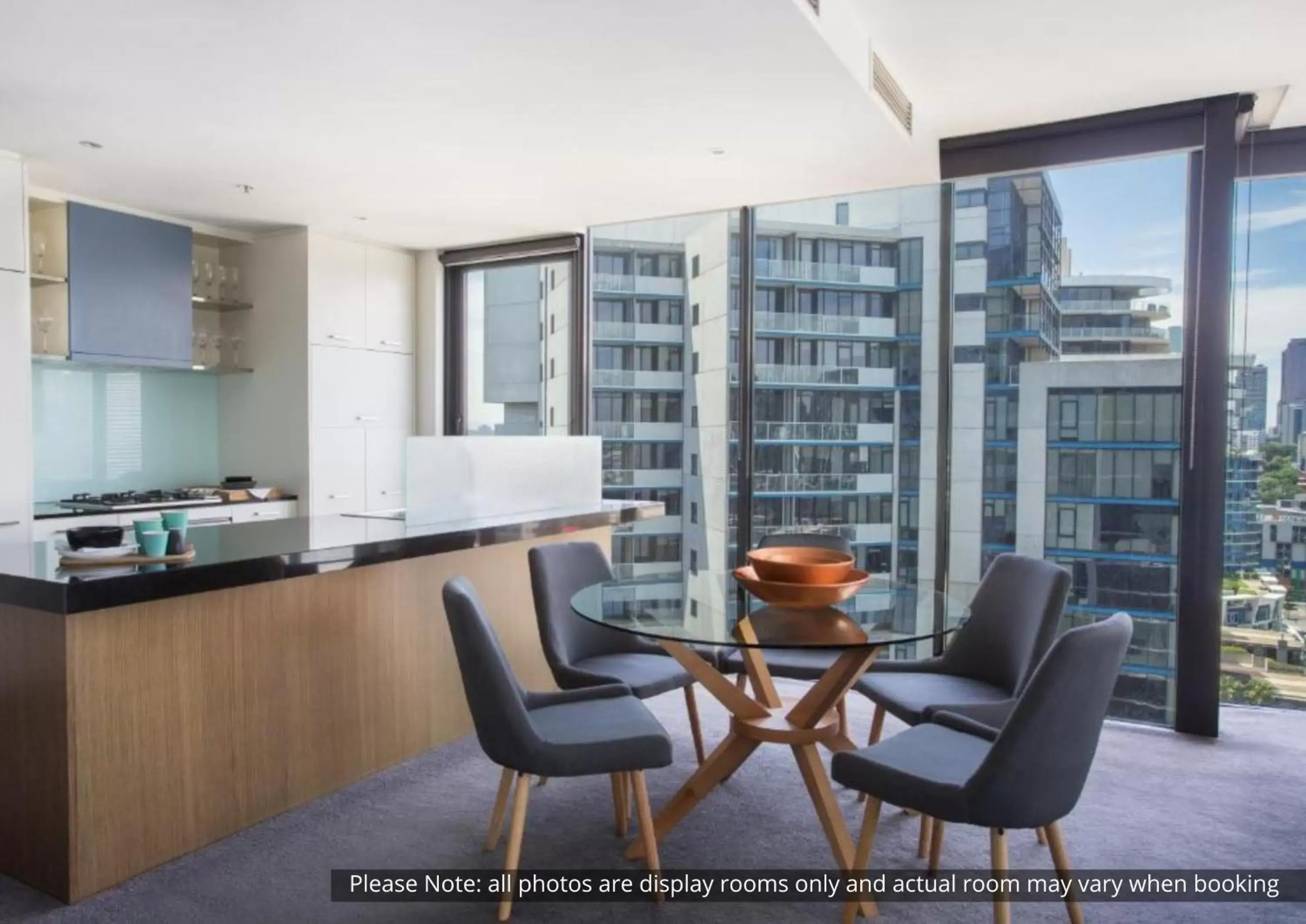 Dining area in The Sebel Residences Melbourne Docklands Serviced Apartments