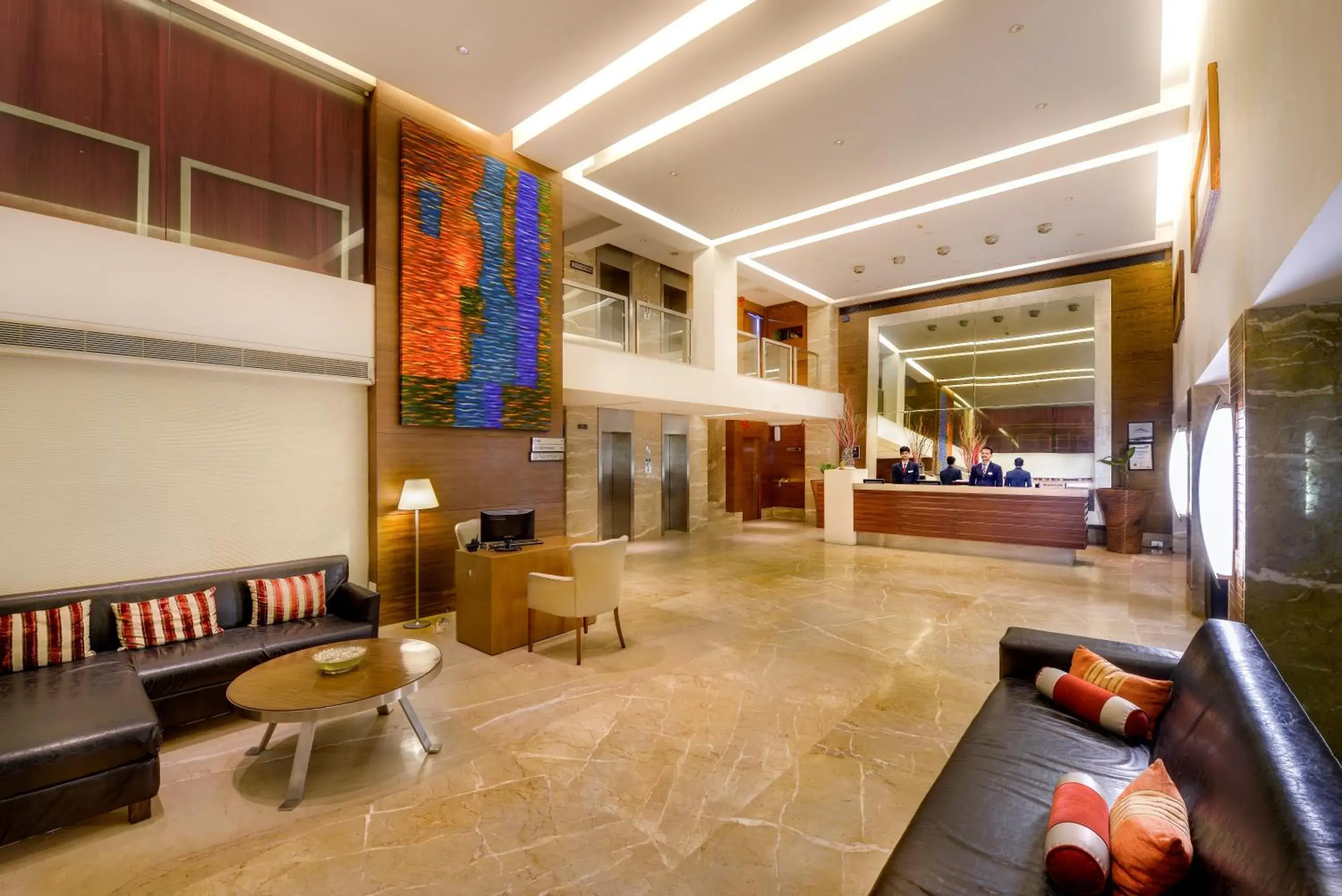 Lobby or reception in The Pride Chennai Hotel