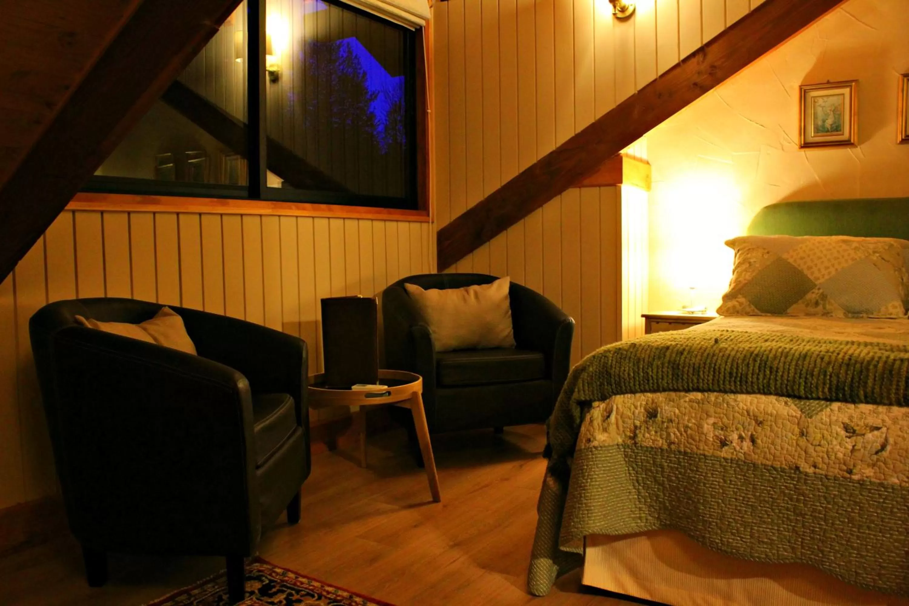 Living room, Lounge/Bar in Hotel Salto del Carileufu