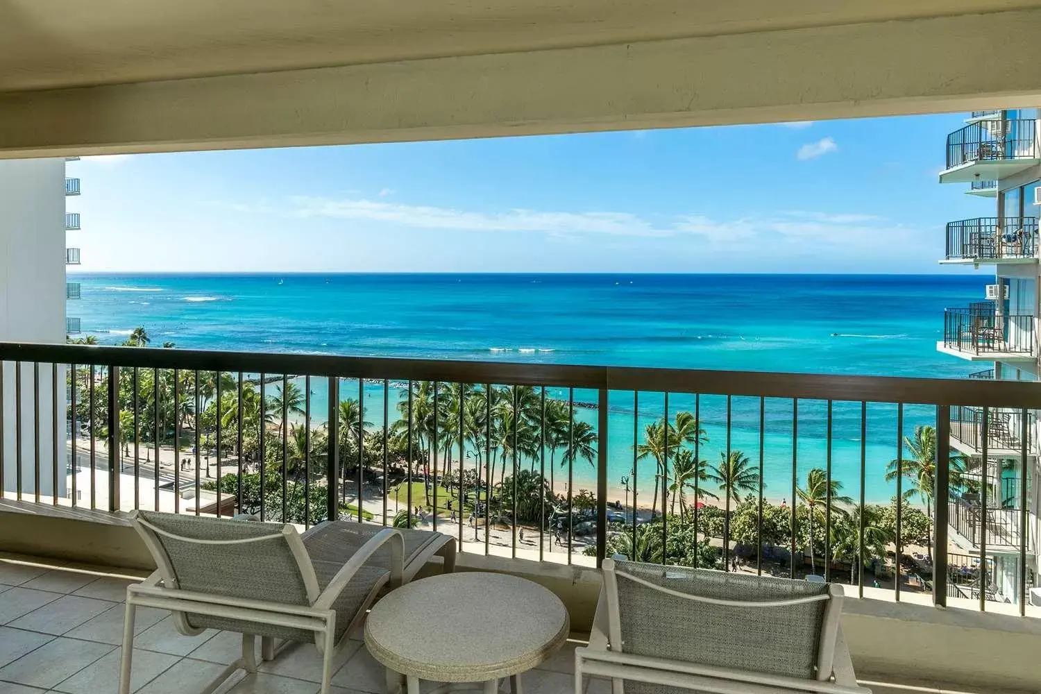 Patio, Sea View in Aston Waikiki Beach Tower